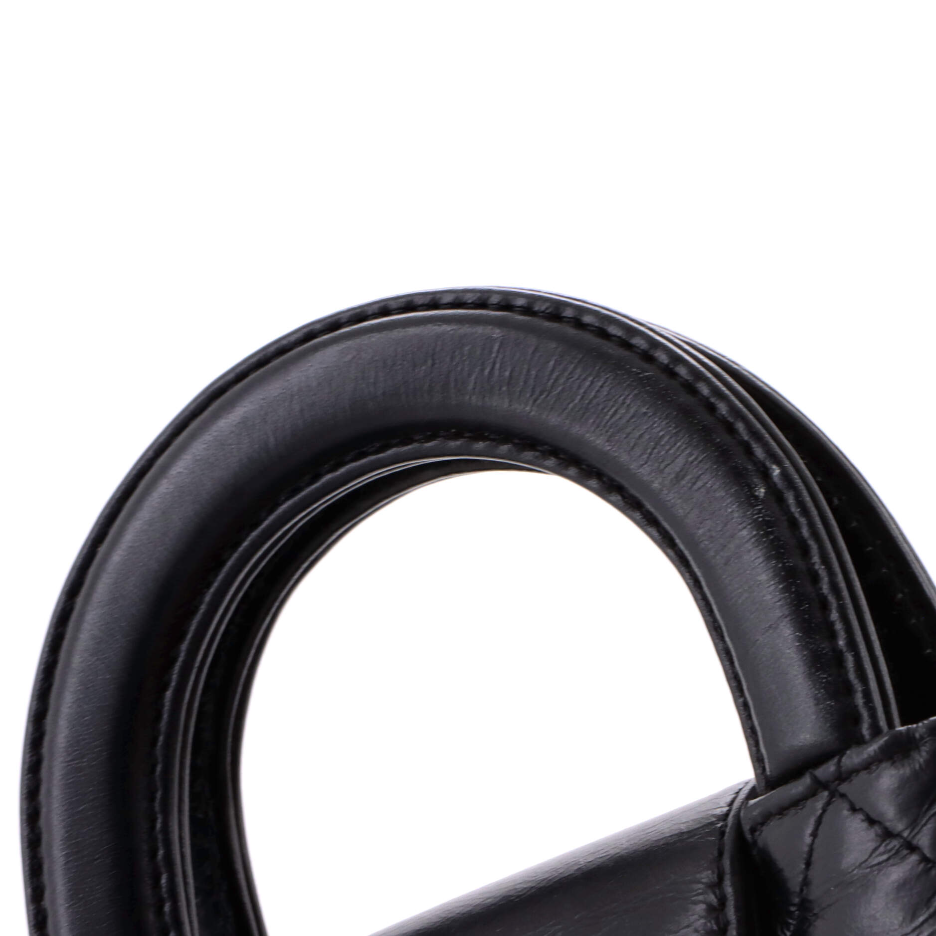 Kelly Top Handle Shopping Bag Quilted Shiny Aged Calfskin Nano