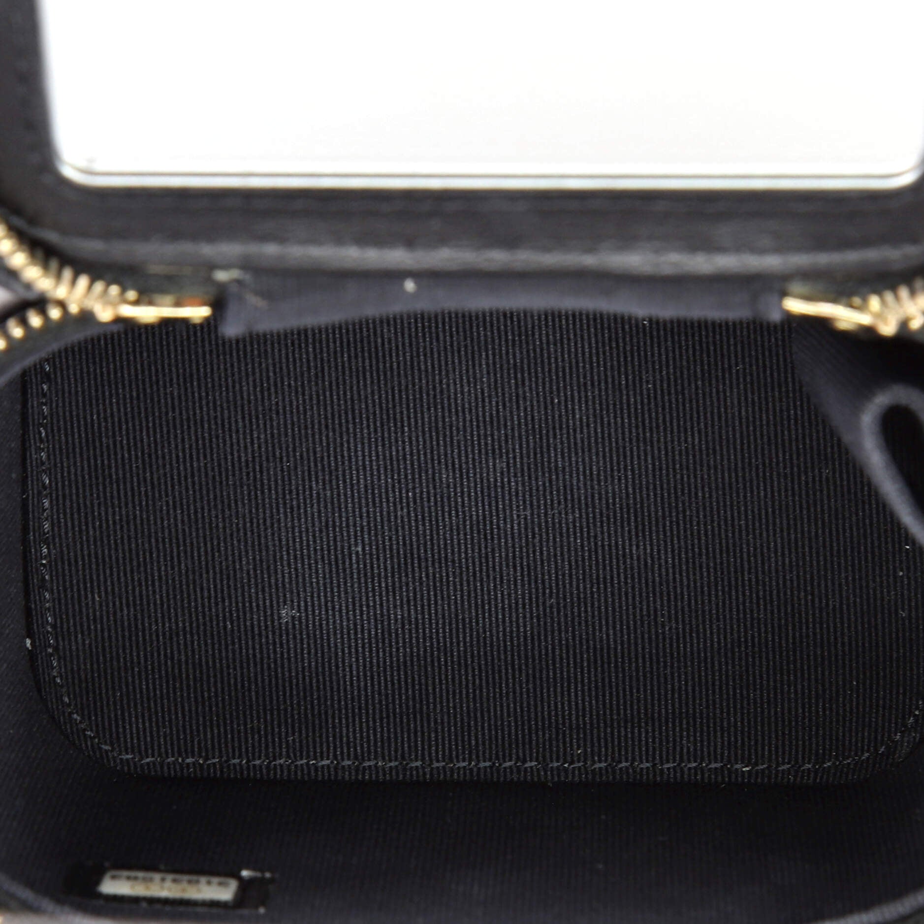 Classic Top Handle Vanity Case with Chain Quilted Lambskin Mini