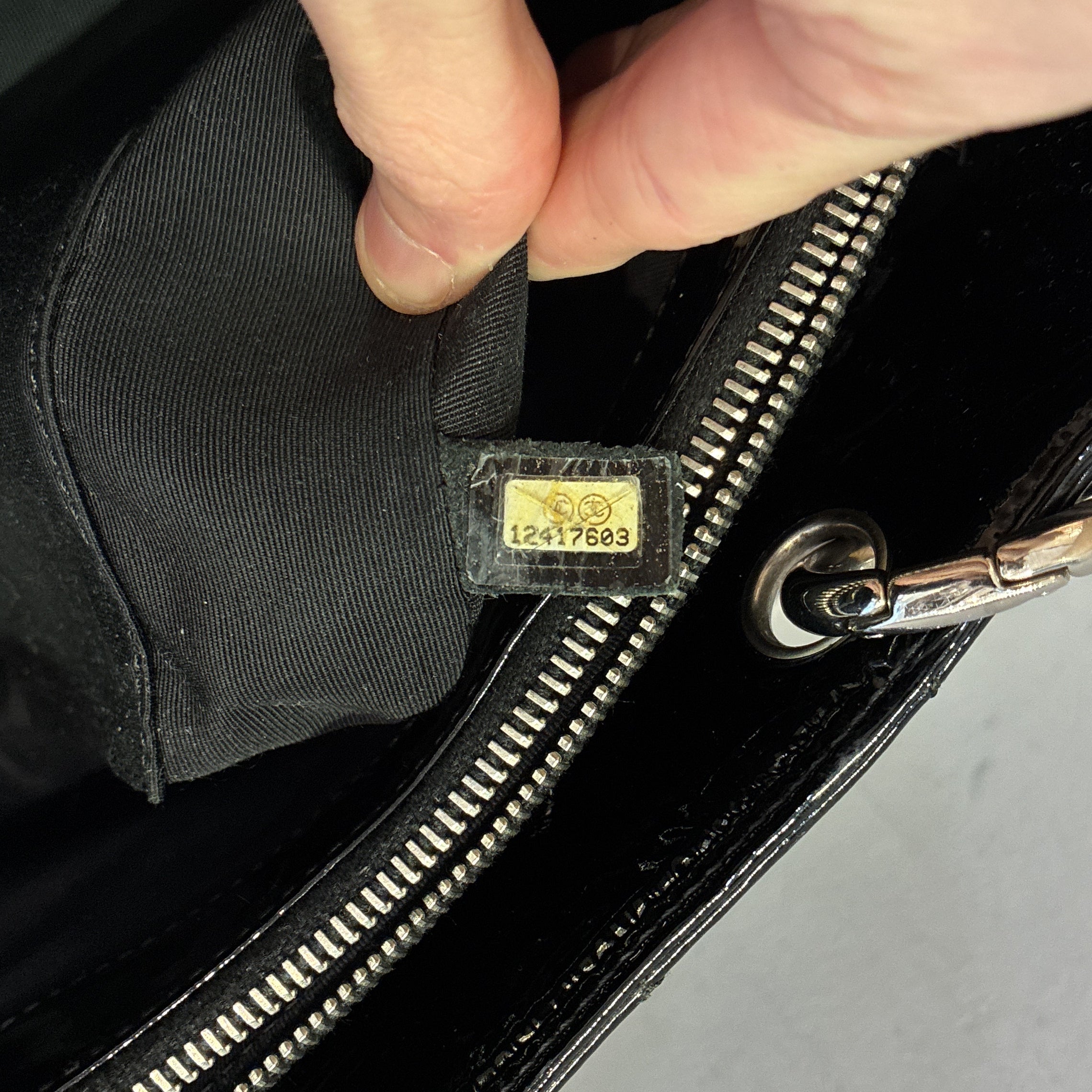 Grand Shopping Tote Quilted Patent