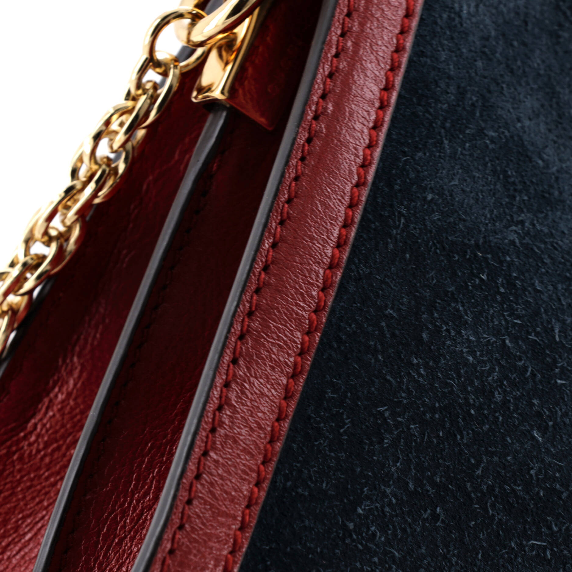 Ophidia Chain Shoulder Bag Suede Small