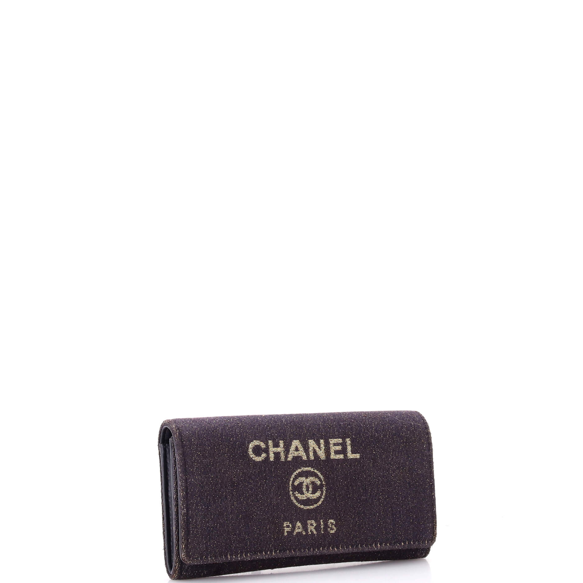 Deauville Flap Wallet Lurex Canvas Long