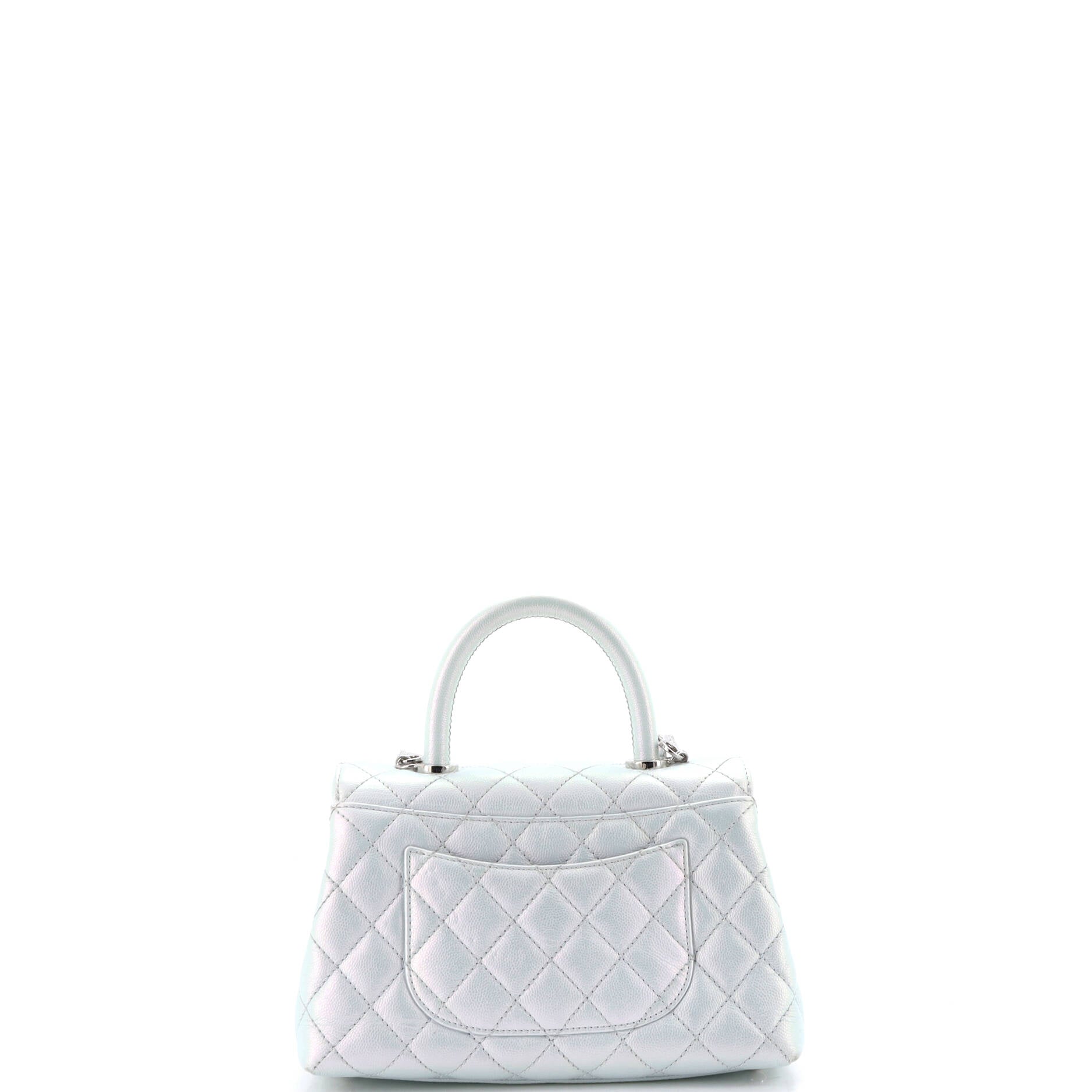Coco Top Handle Bag Quilted Iridescent Caviar with Gradient Hardware Mini