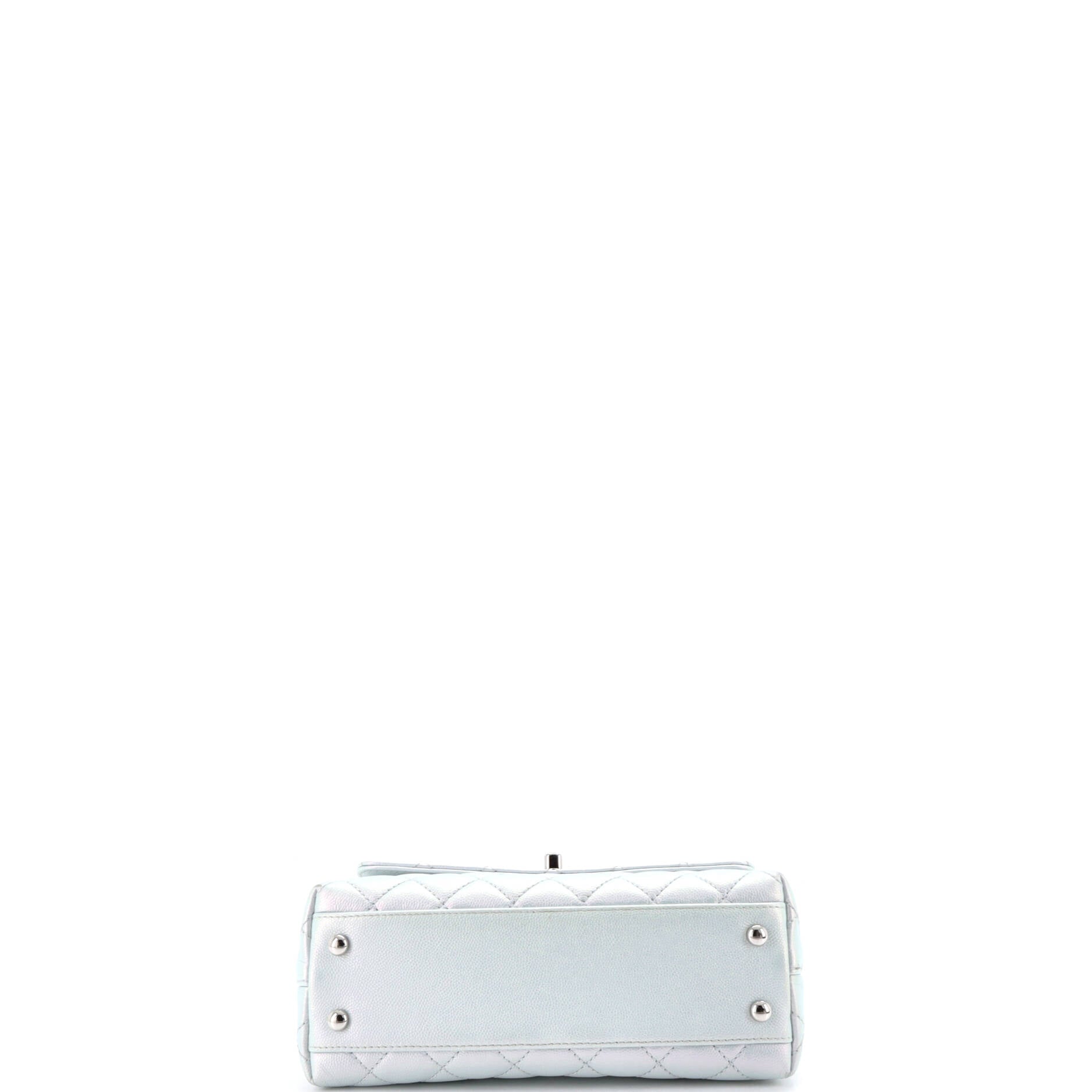 Coco Top Handle Bag Quilted Iridescent Caviar with Gradient Hardware Mini