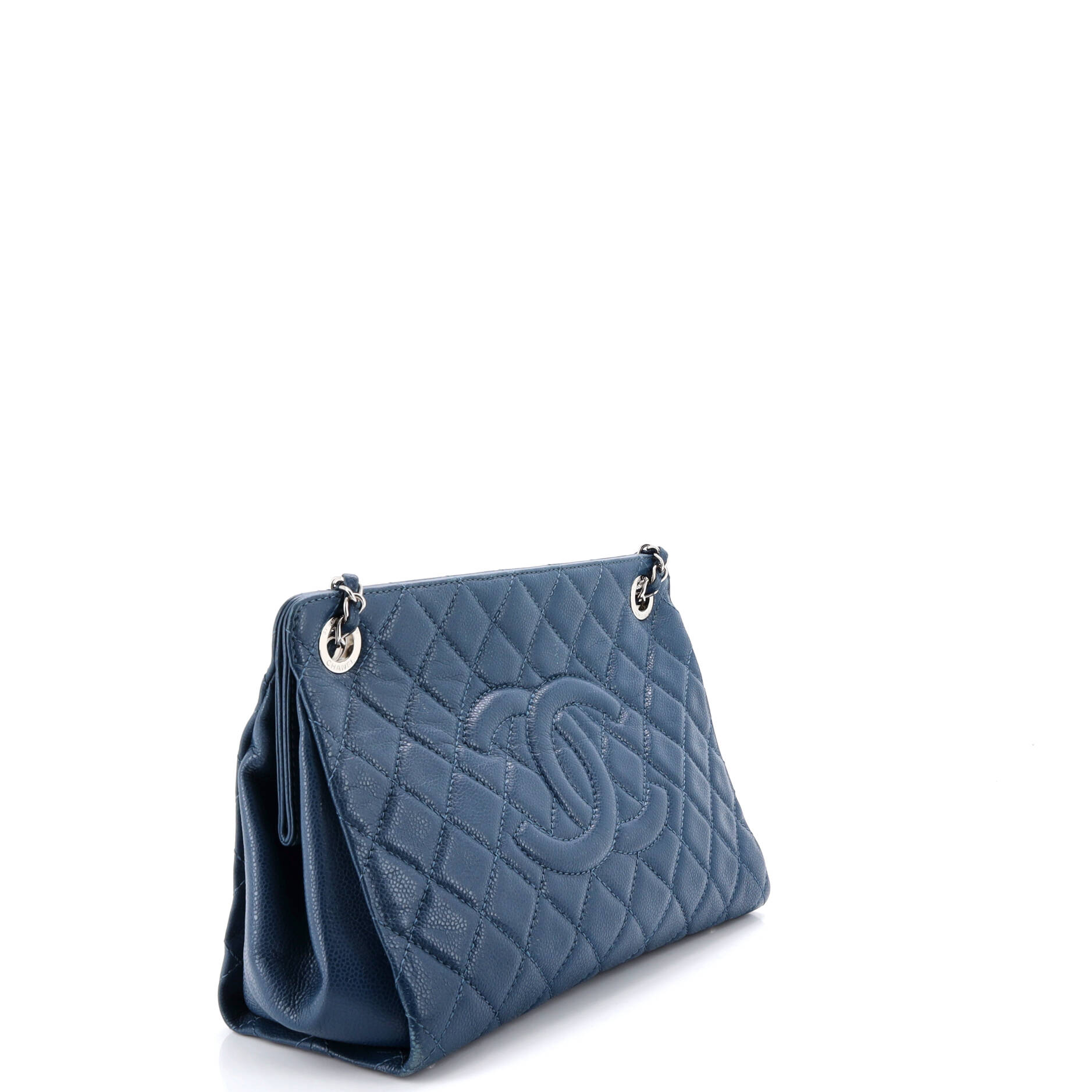 Timeless CC Frame Tote Quilted Caviar Medium
