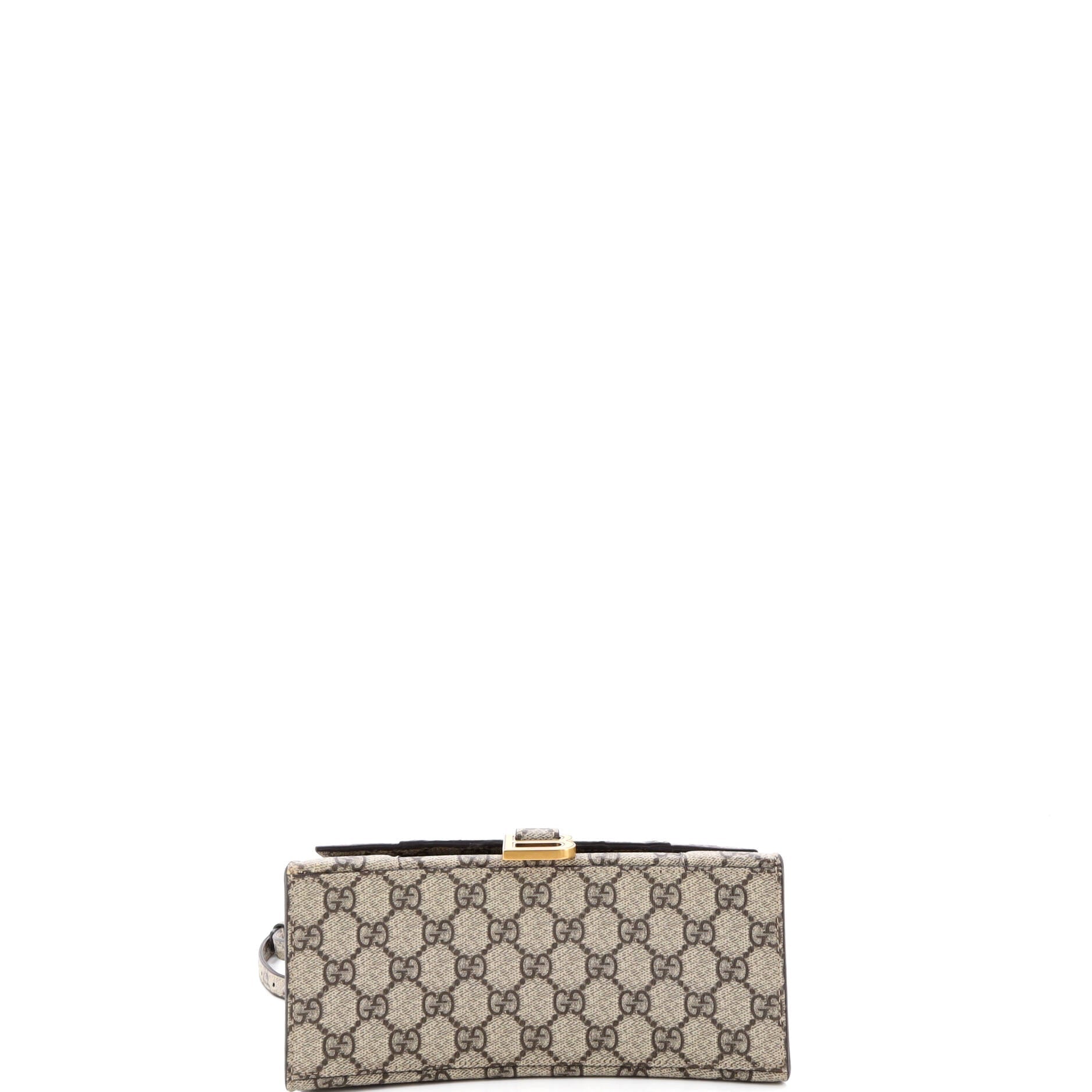x Balenciaga The Hacker Project Hourglass Top Handle Bag GG Coated Canvas Small