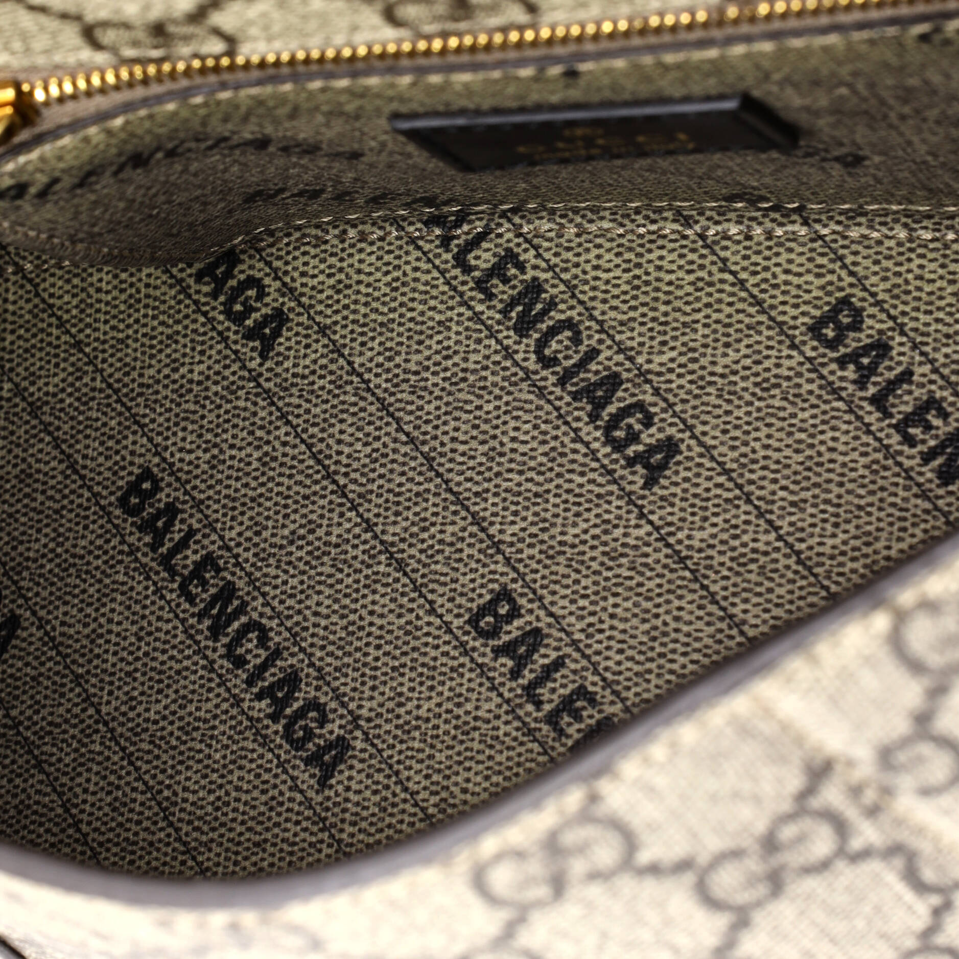 x Balenciaga The Hacker Project Hourglass Top Handle Bag GG Coated Canvas Small