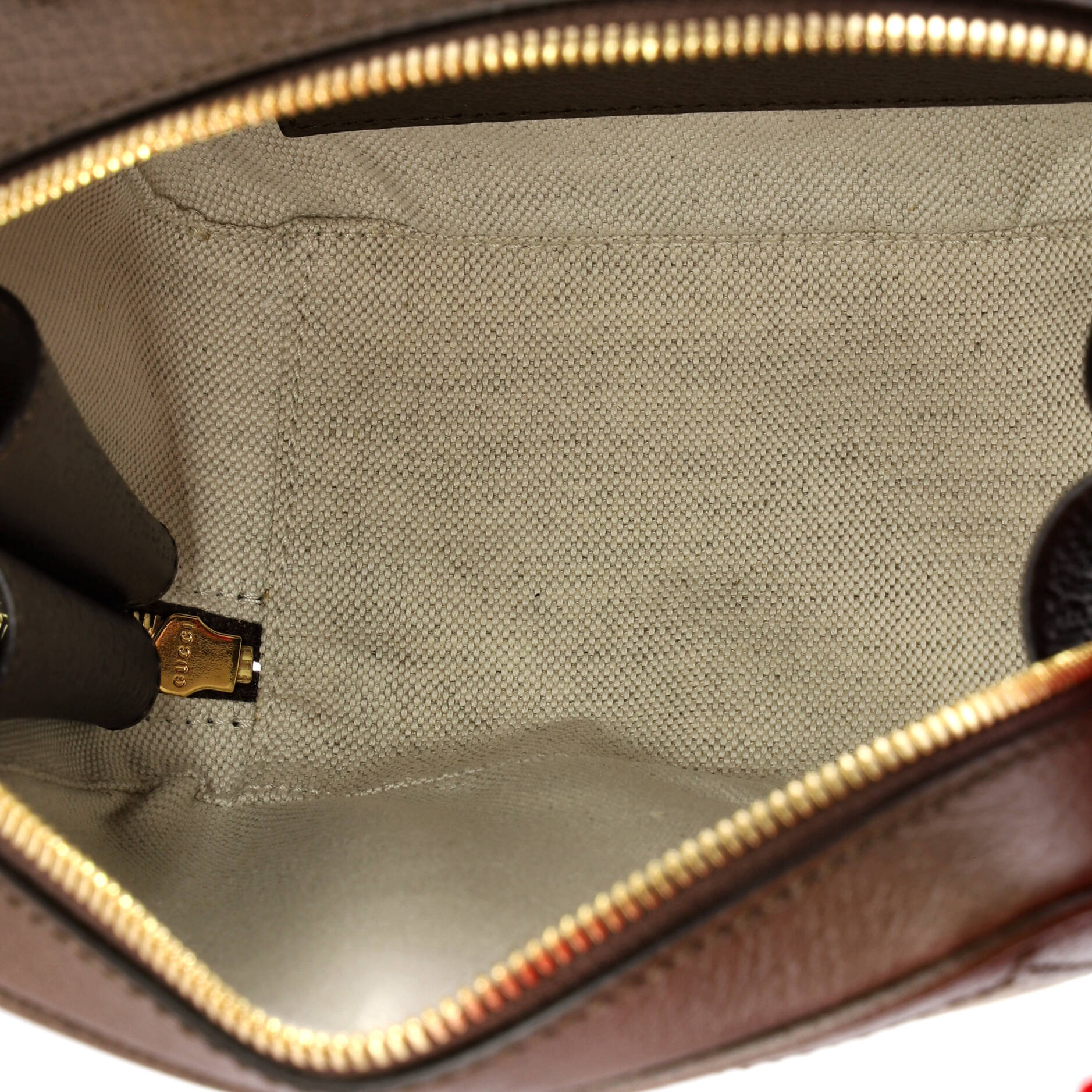 Ophidia Zip Around Top Handle Bag GG Coated Canvas with Leather Mini