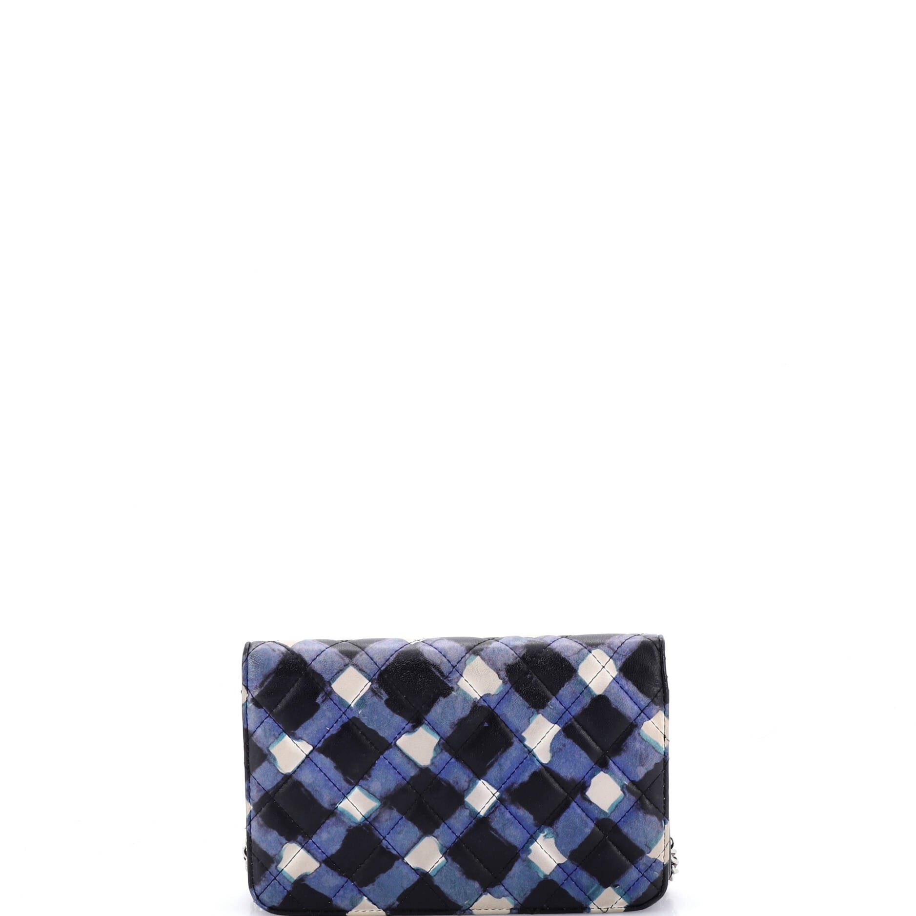 Airlines Wallet on Chain Quilted Printed Leather