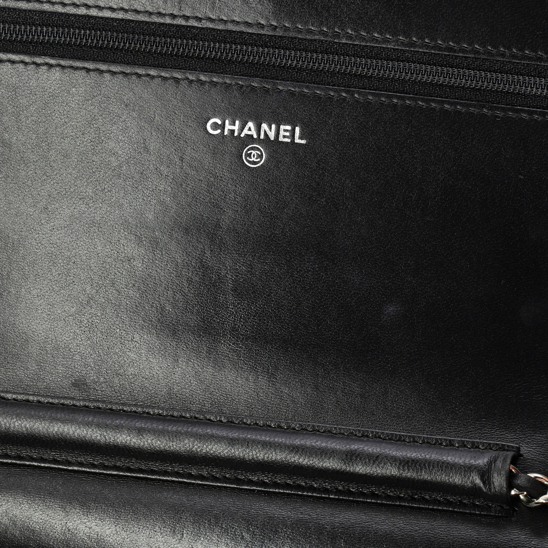 Airlines Wallet on Chain Quilted Printed Leather