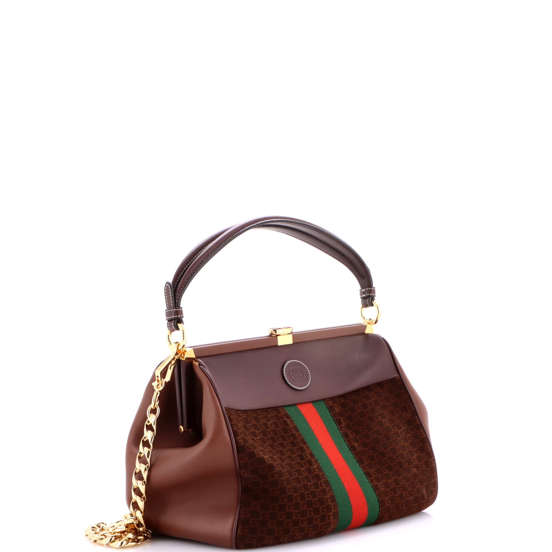 Virgo Tote Bag GG Suede with Leather Medium