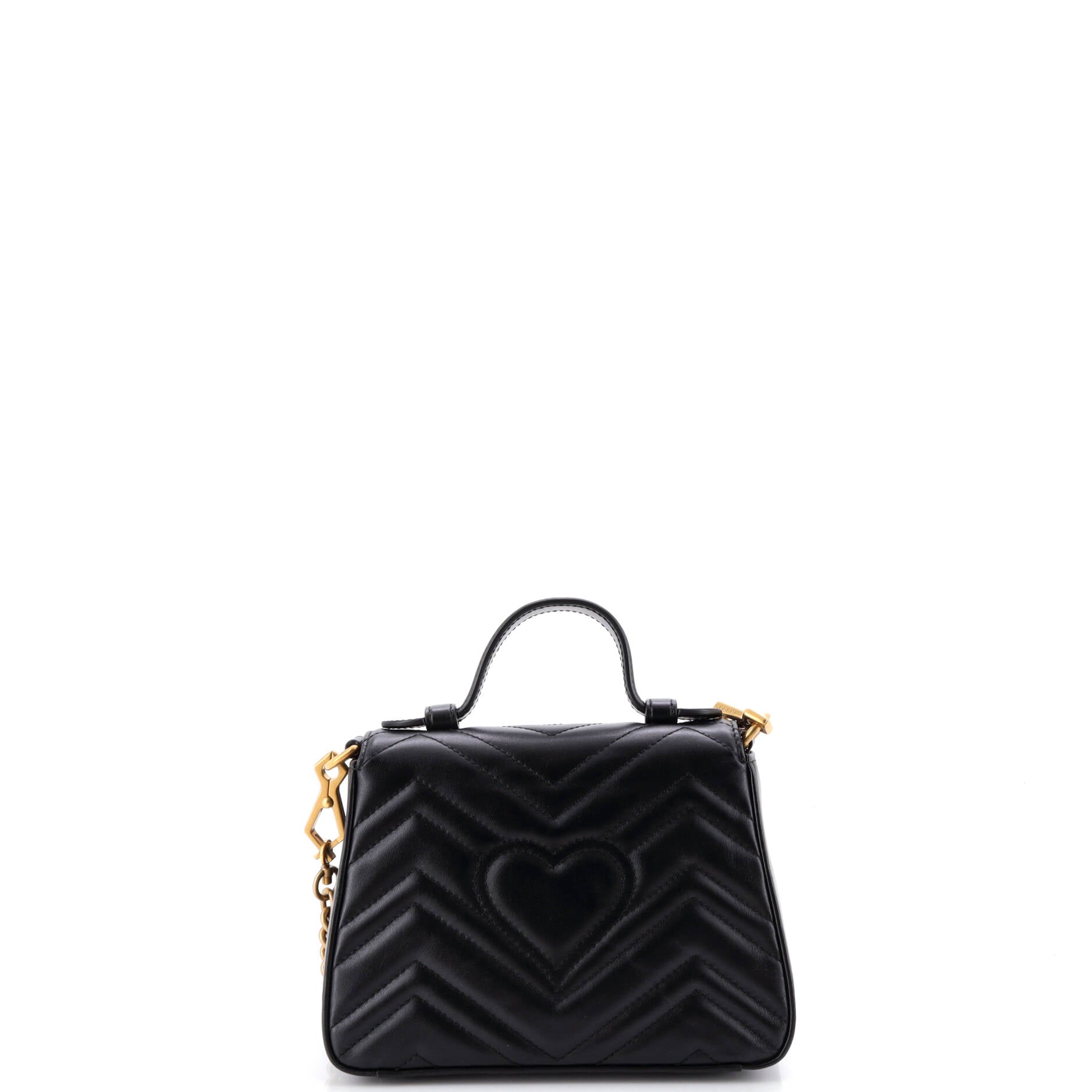 GG Marmont Top Handle Flap Bag Matelasse Leather Mini