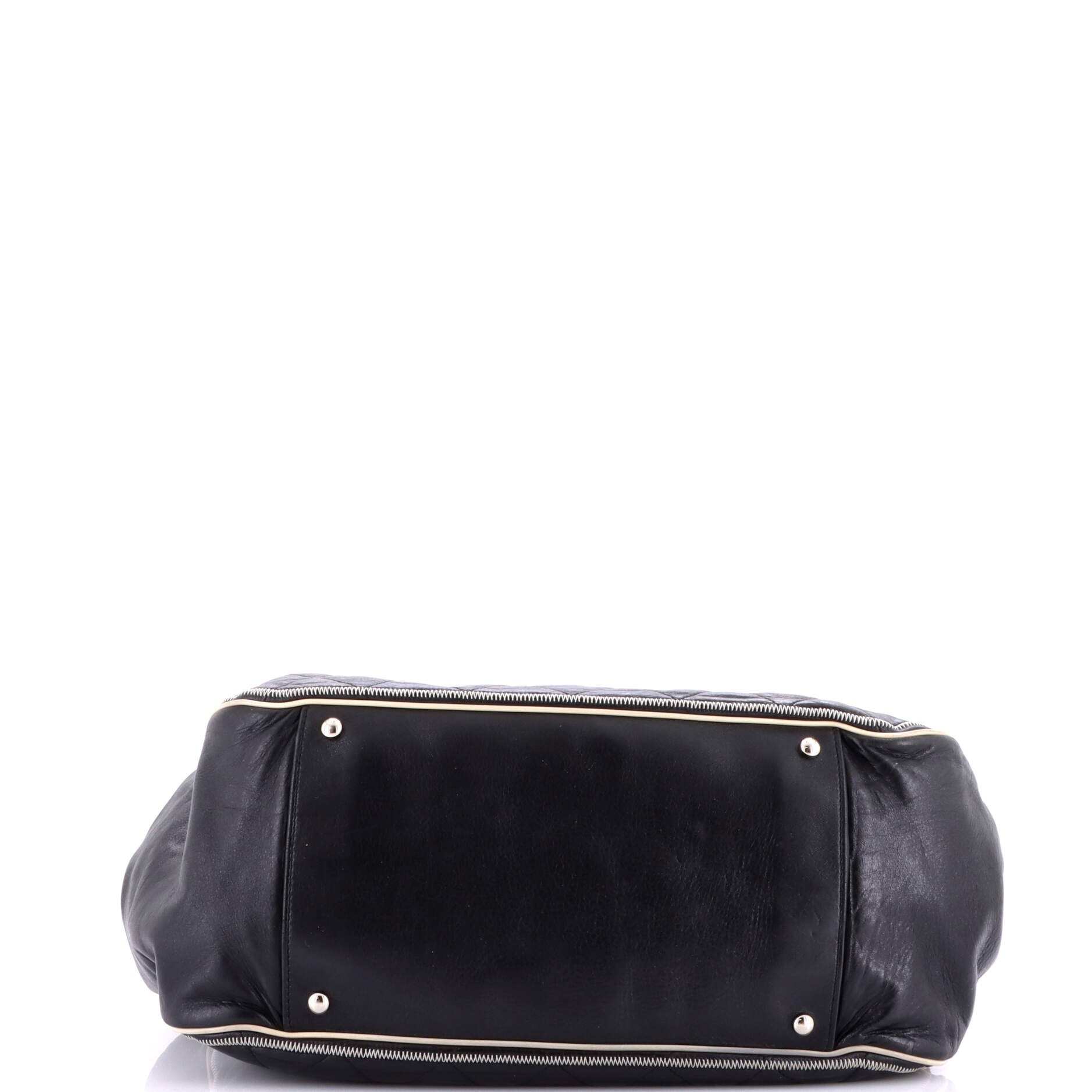 East West Mademoiselle Accordion Flap Bag Quilted Lambskin Medium