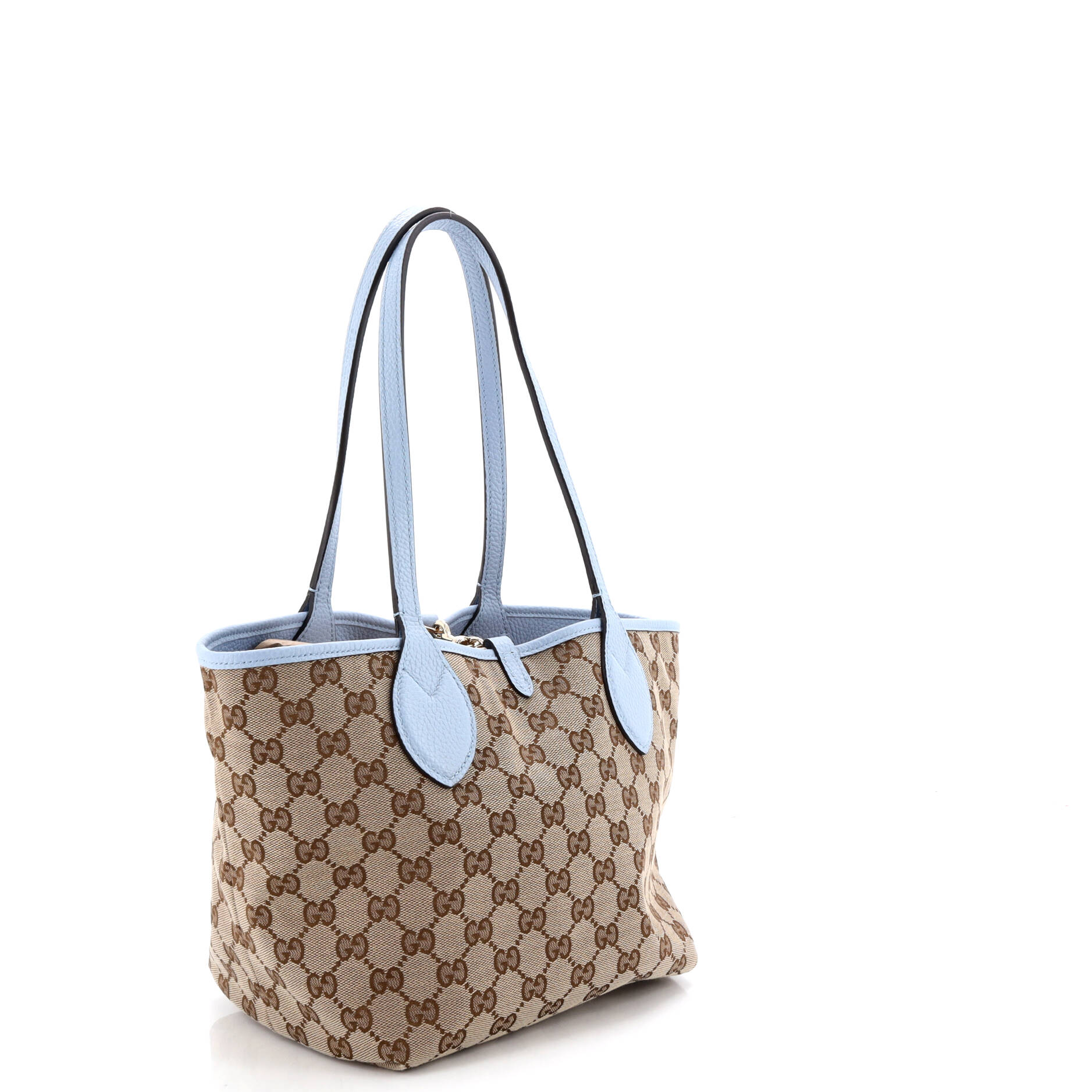 Reversible Totissima Shopping Tote Leather and GG Canvas Small