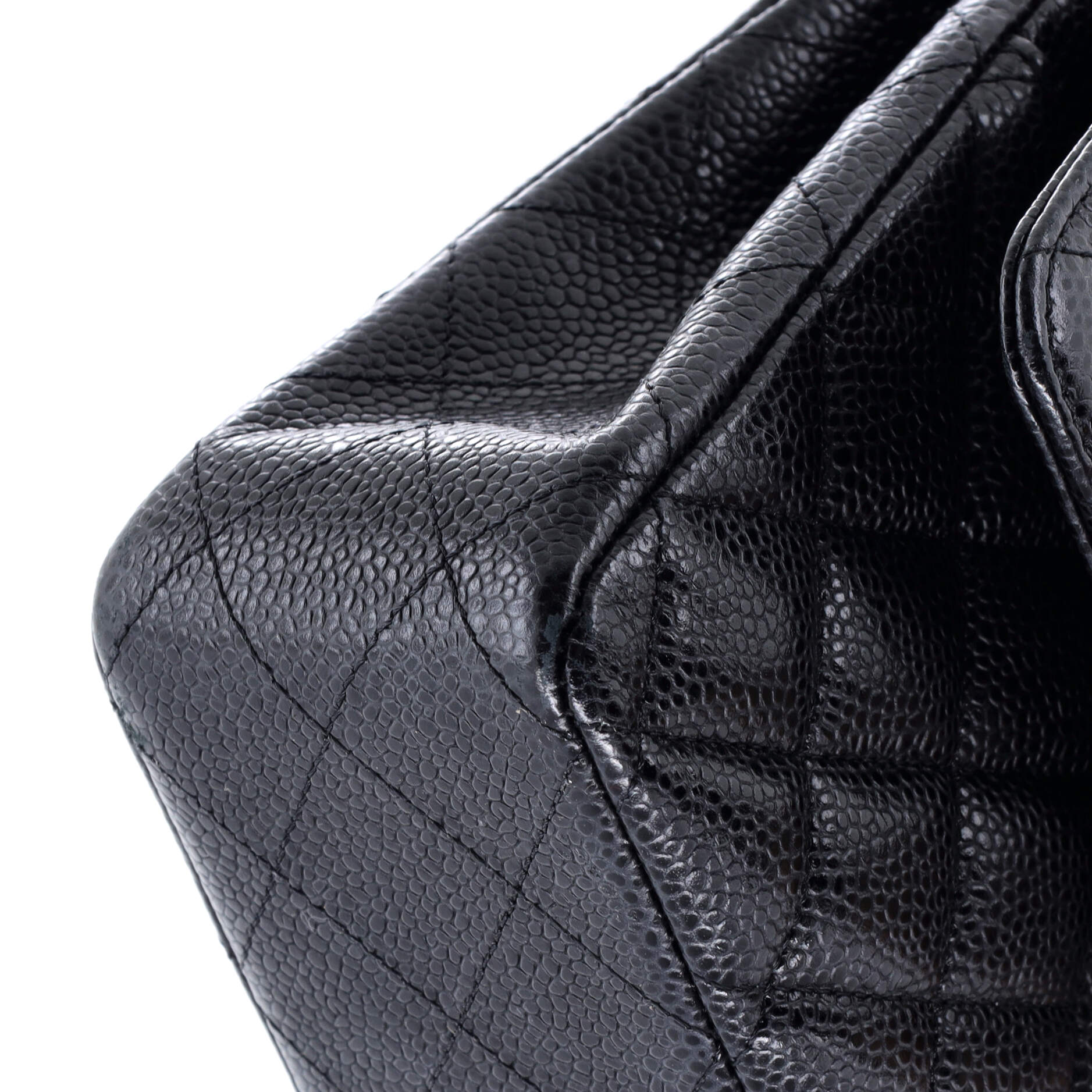 Classic Double Flap Bag Quilted Caviar Medium