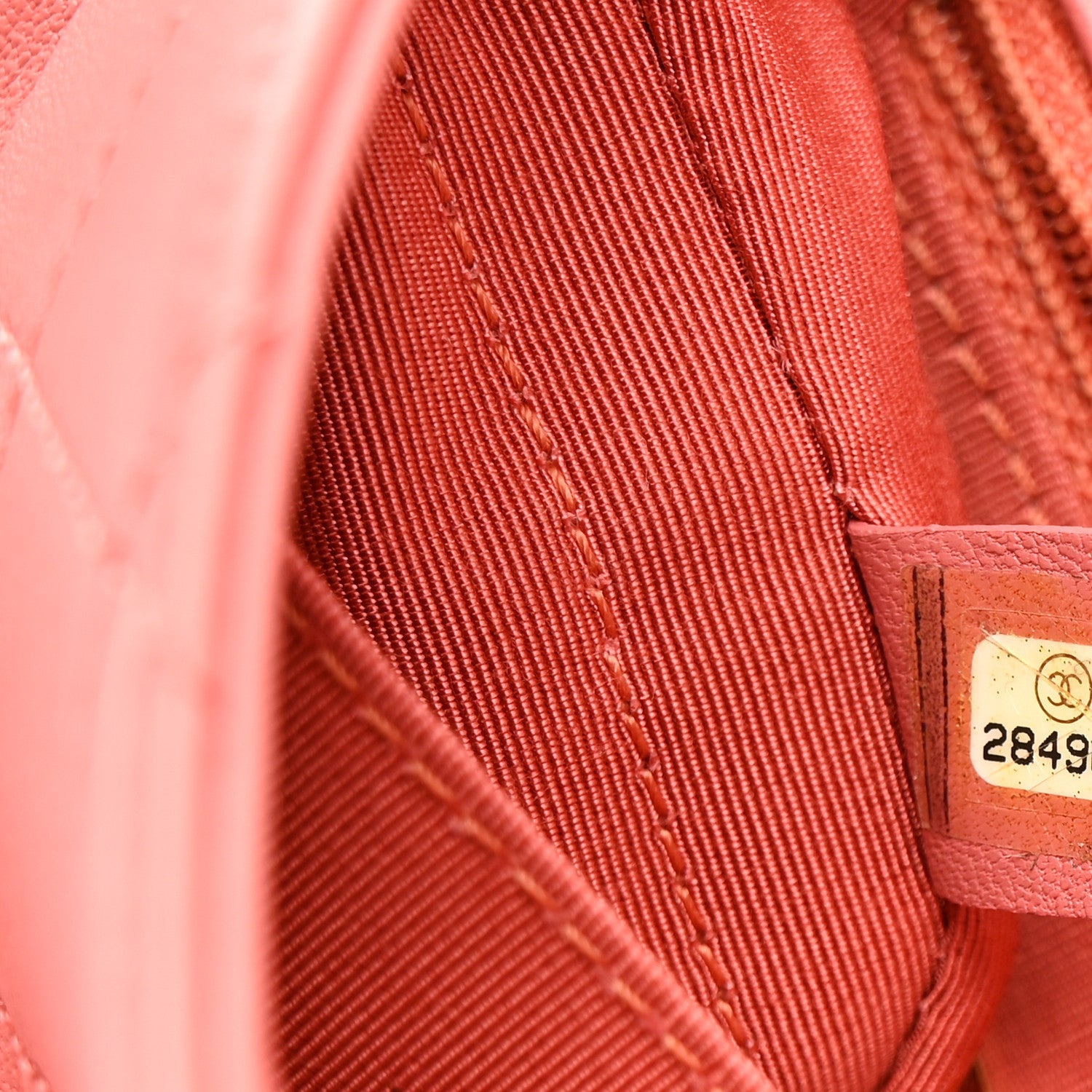 Lambskin Quilted Chain Infinity Waist Belt Bag Pink
