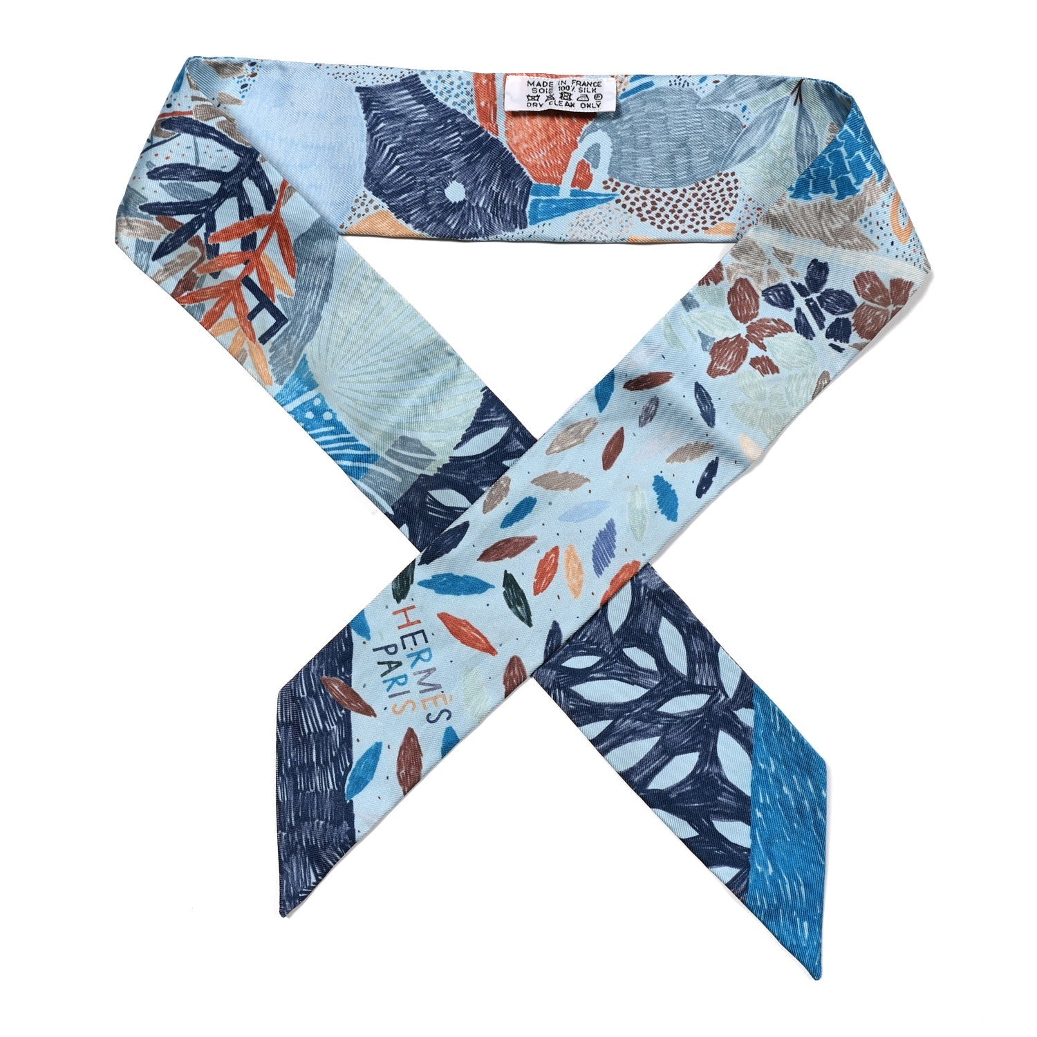 Silk Chacun Fait Son Nid Twilly Cobalt Marine Etoupe