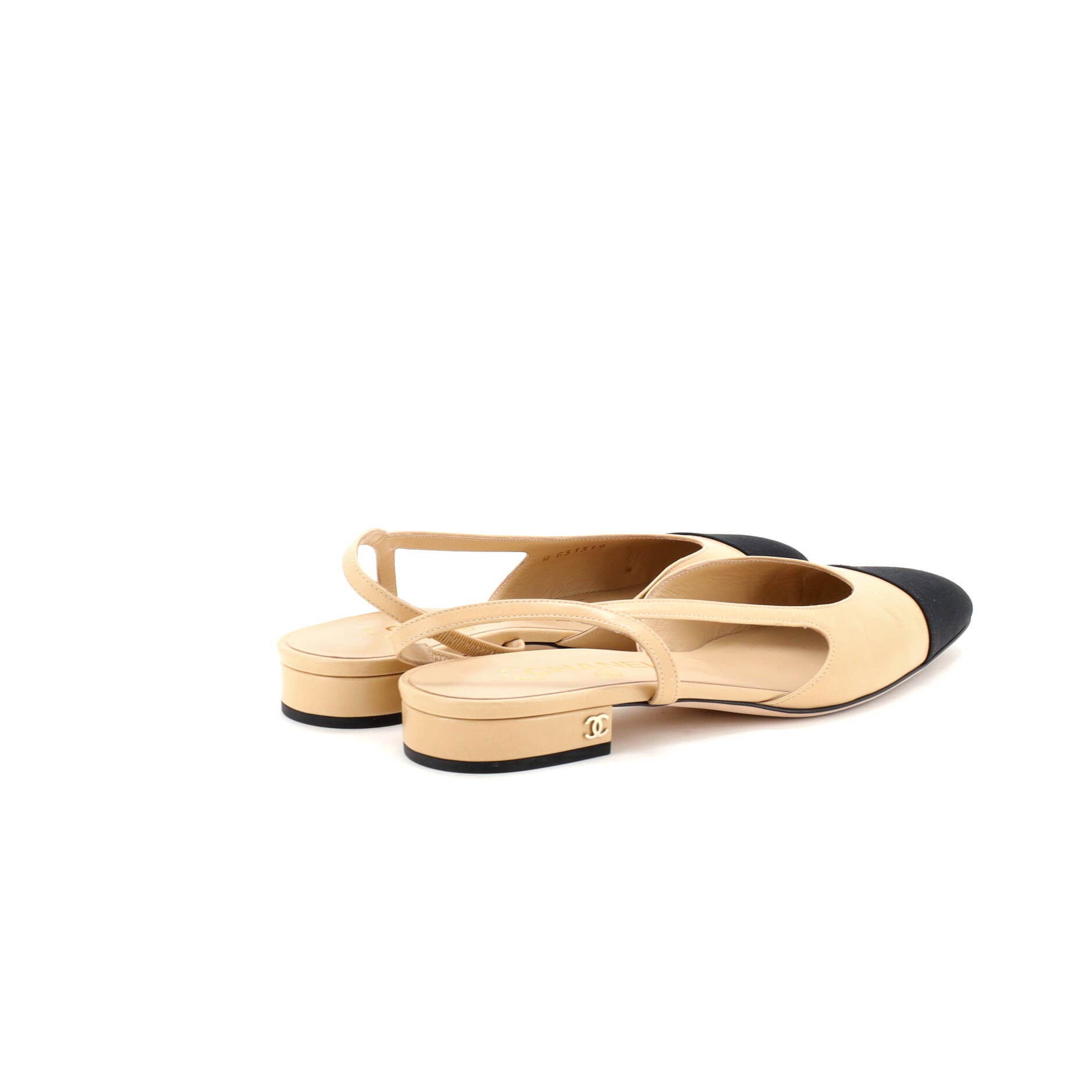 Women's Cap Toe CC Slingback Flats Leather