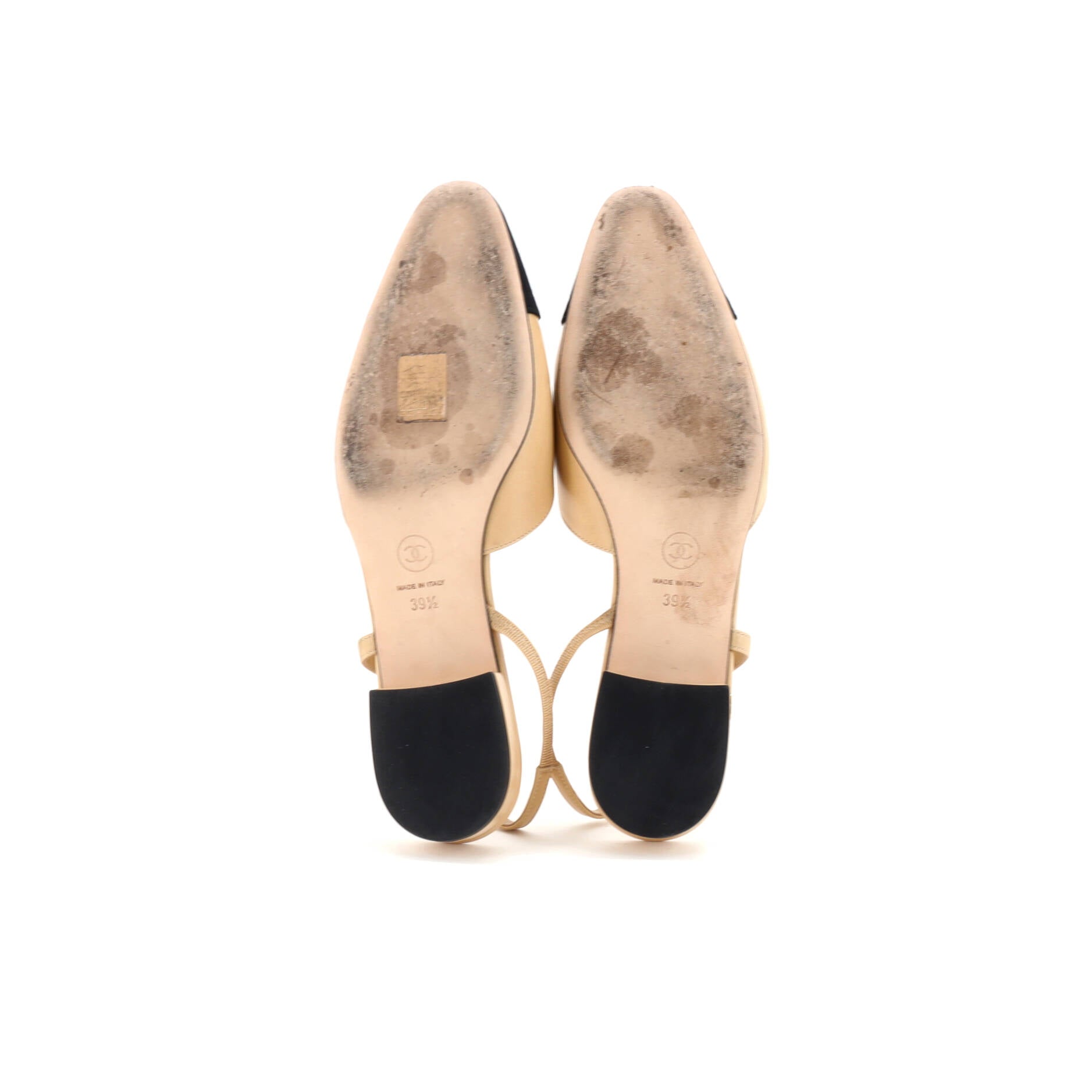 Women's Cap Toe CC Slingback Flats Leather