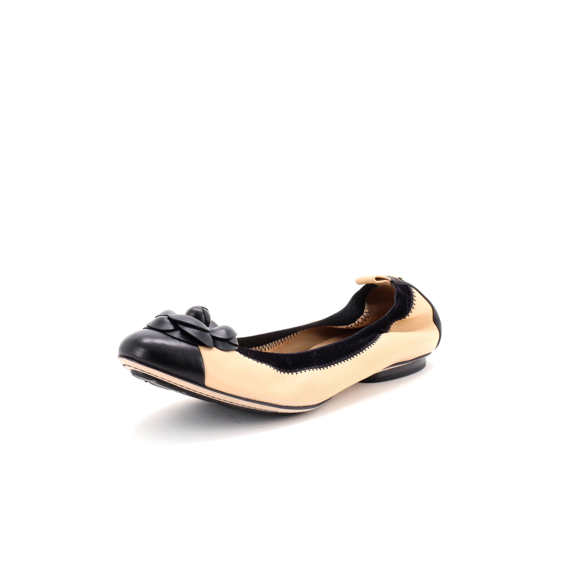 Women's Camellia Ballerina Flats Leather with Velvet