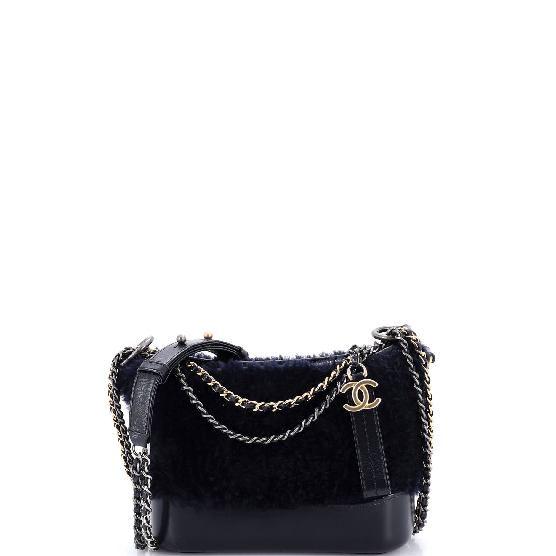 Gabrielle Hobo Shearling and Leather Small