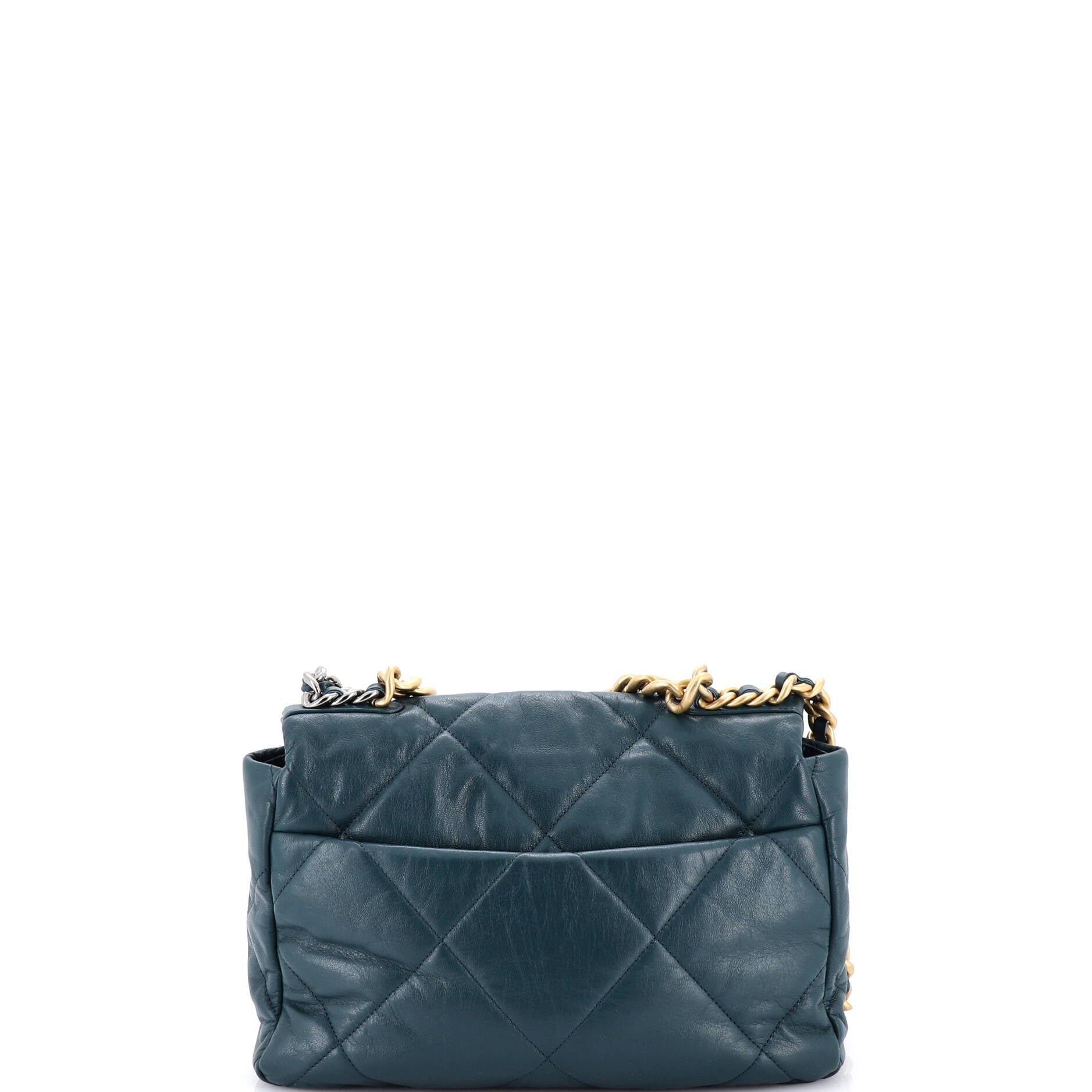 19 Flap Bag Quilted Leather Large