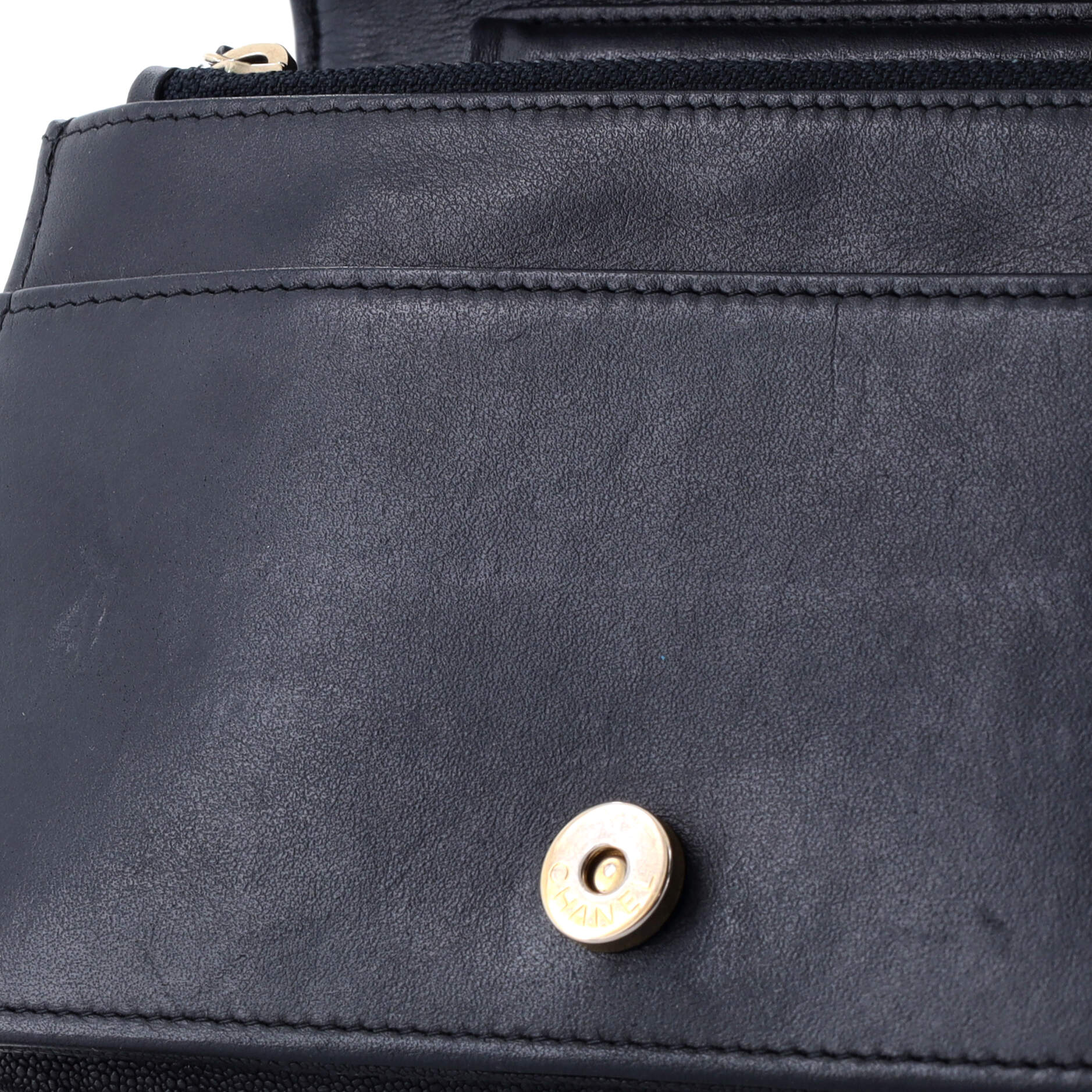 Boy Wallet on Chain Quilted Caviar