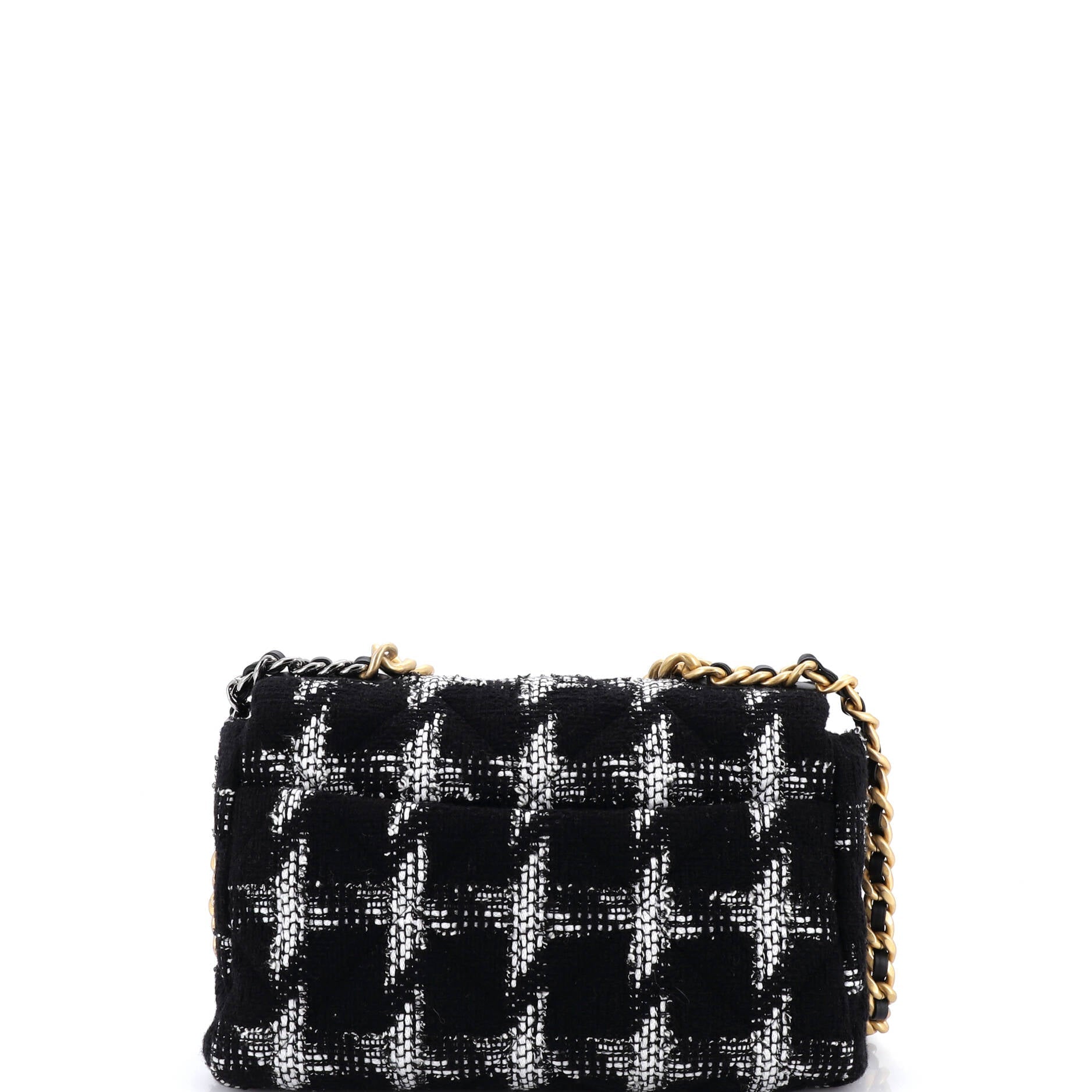 19 Flap Bag Quilted Tweed Large