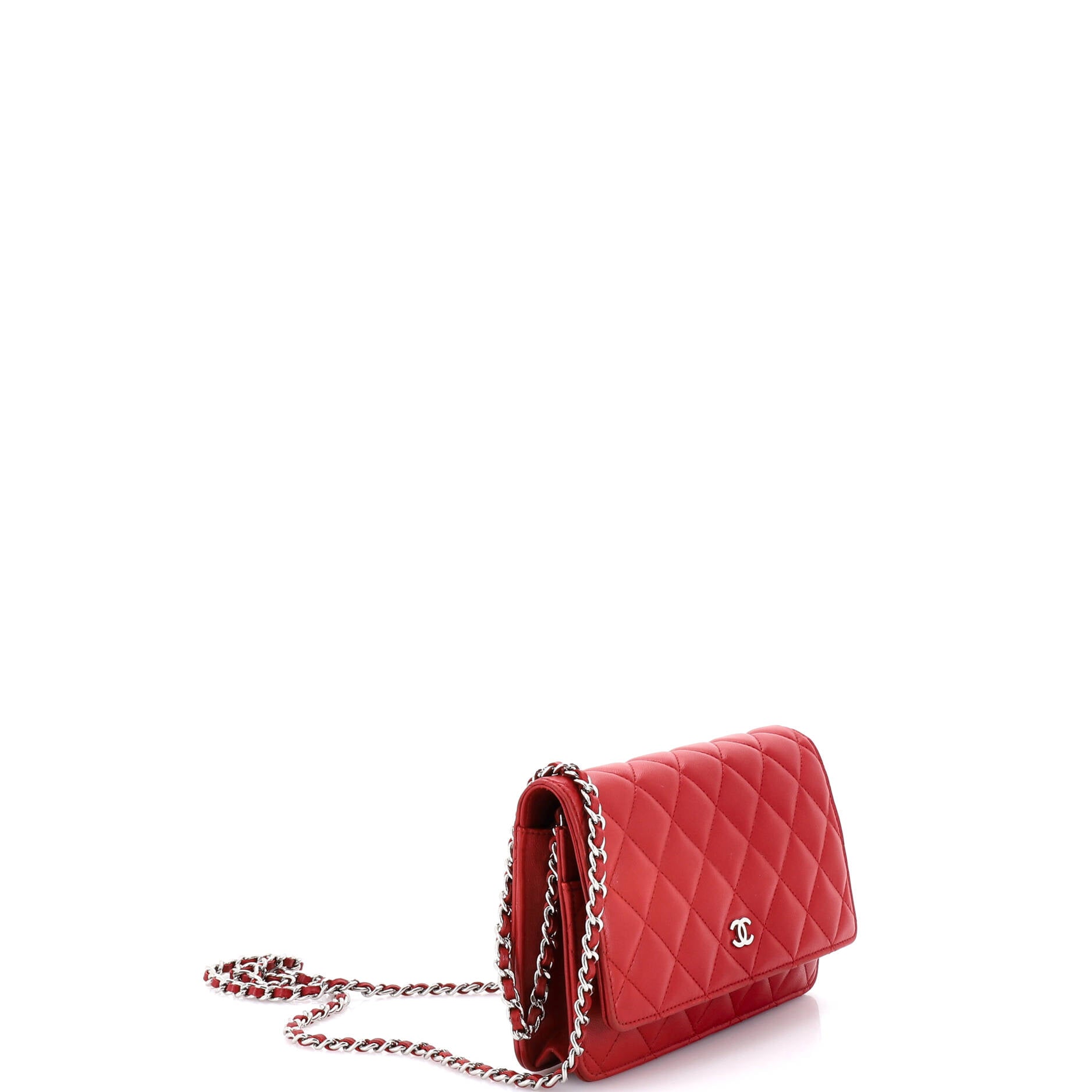 Wallet on Chain Quilted Lambskin