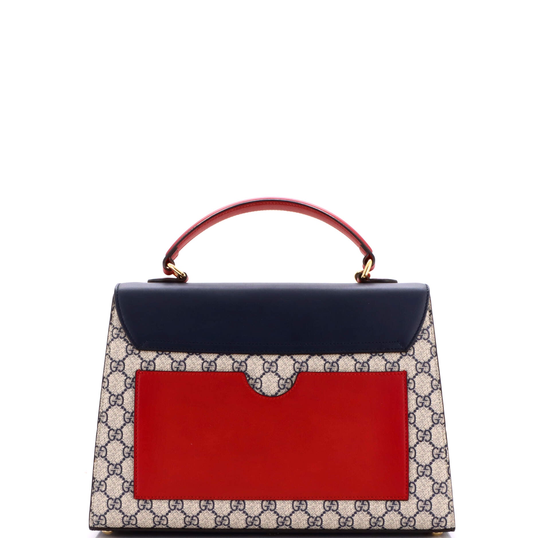 Padlock Top Handle Bag GG Coated Canvas and Leather Medium