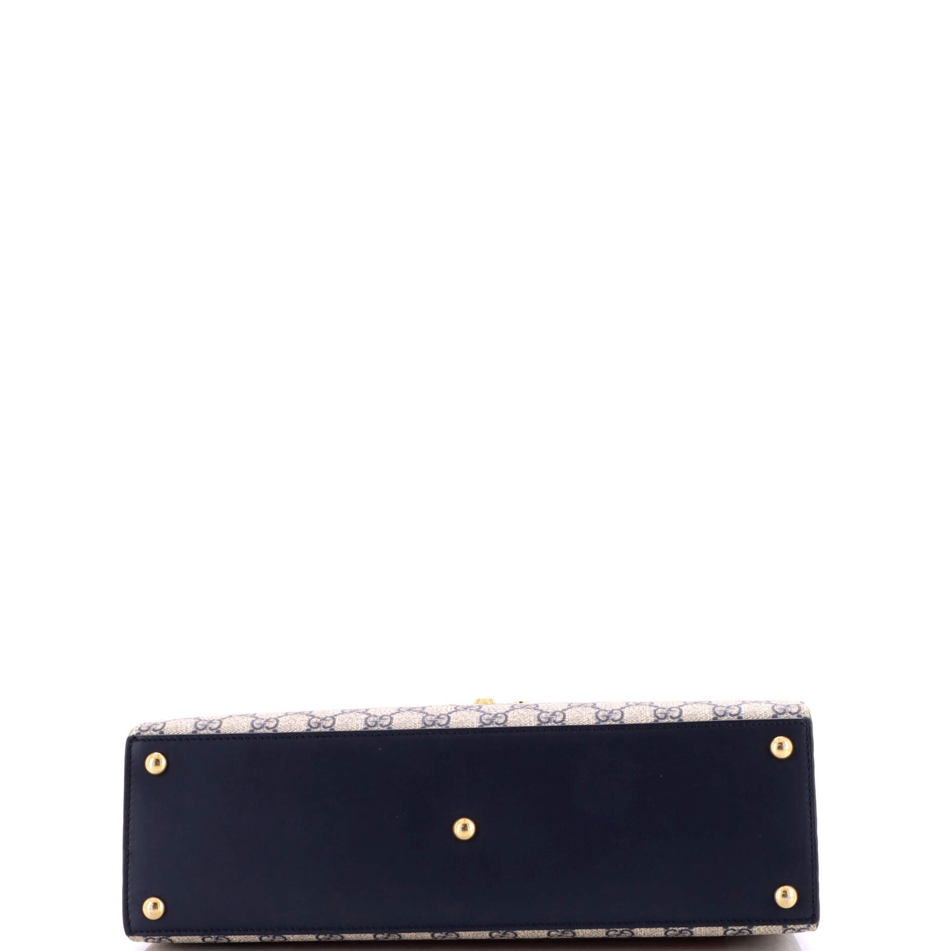 Padlock Top Handle Bag GG Coated Canvas and Leather Medium