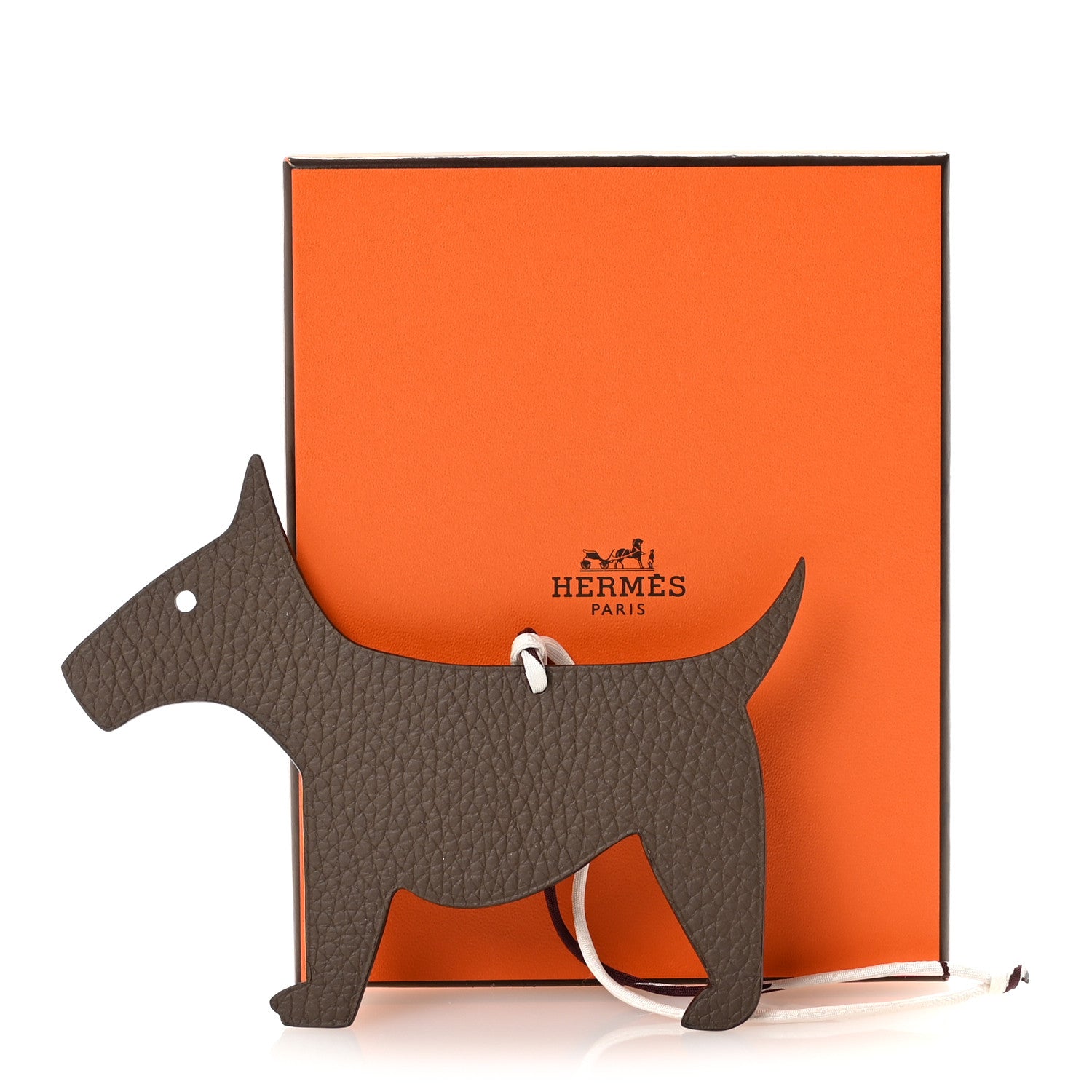 Togo Chevre Mysore Petit H Terrier Dog Bag Charm