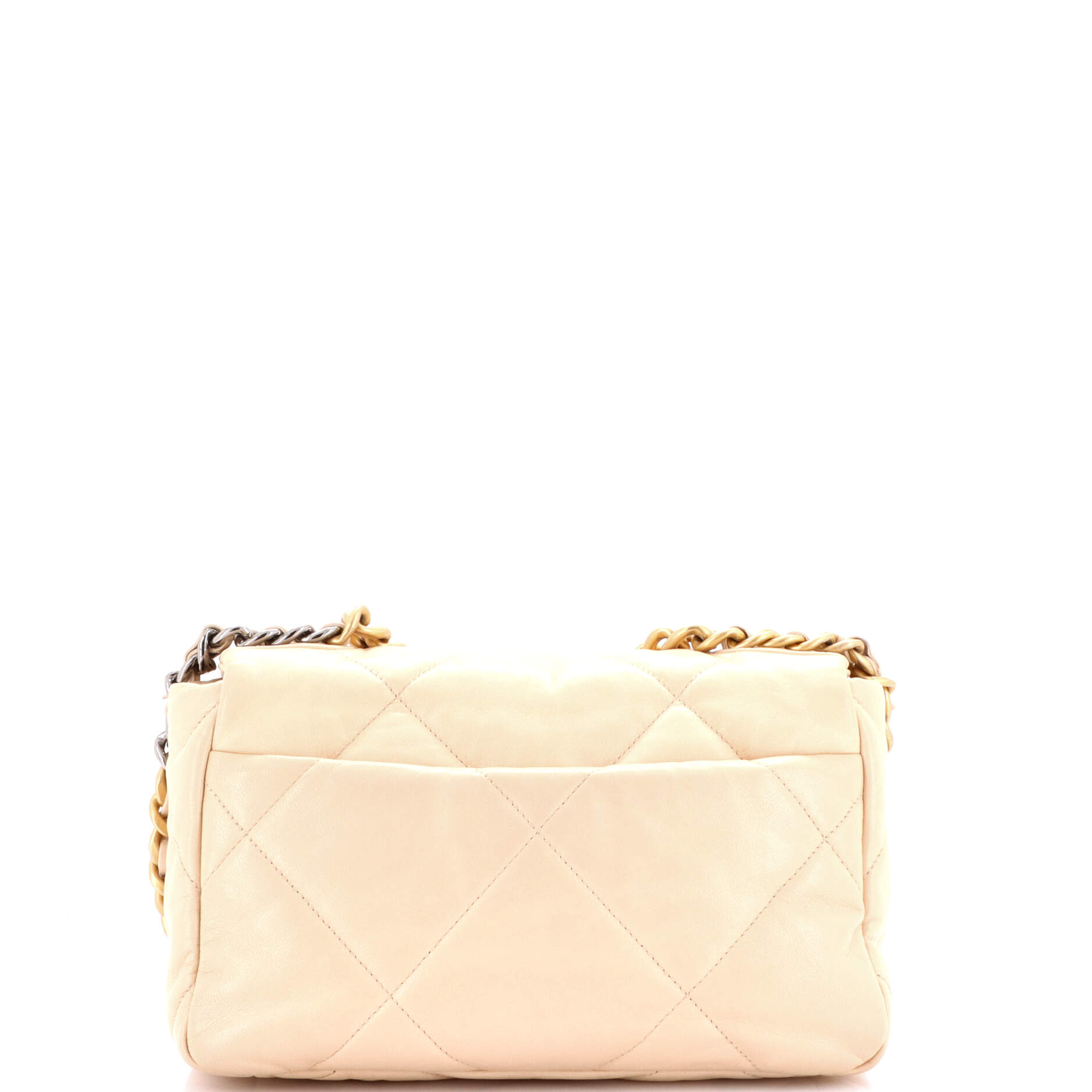 19 Flap Bag Quilted Leather Medium