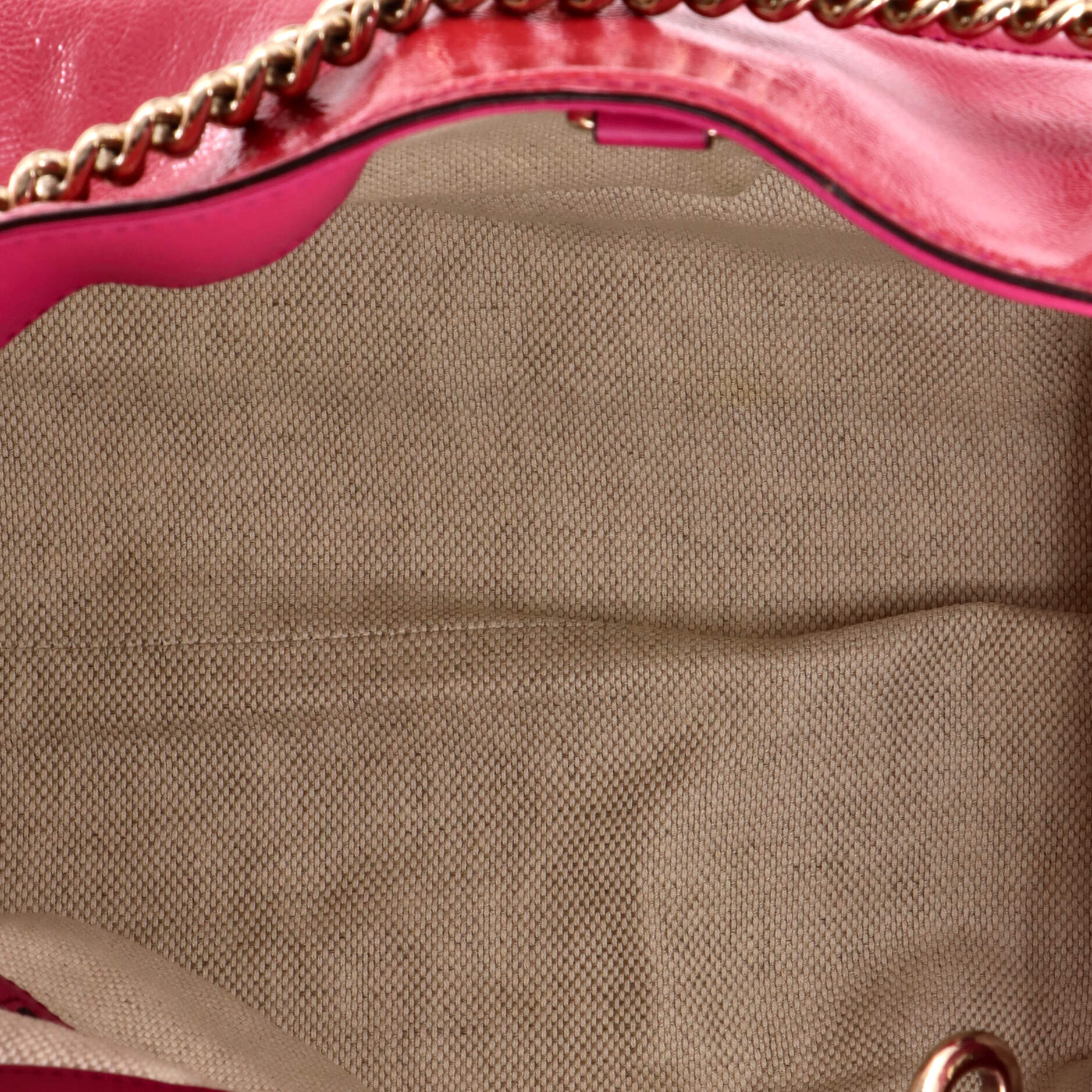 Soho Chain Strap Shoulder Bag Patent Medium