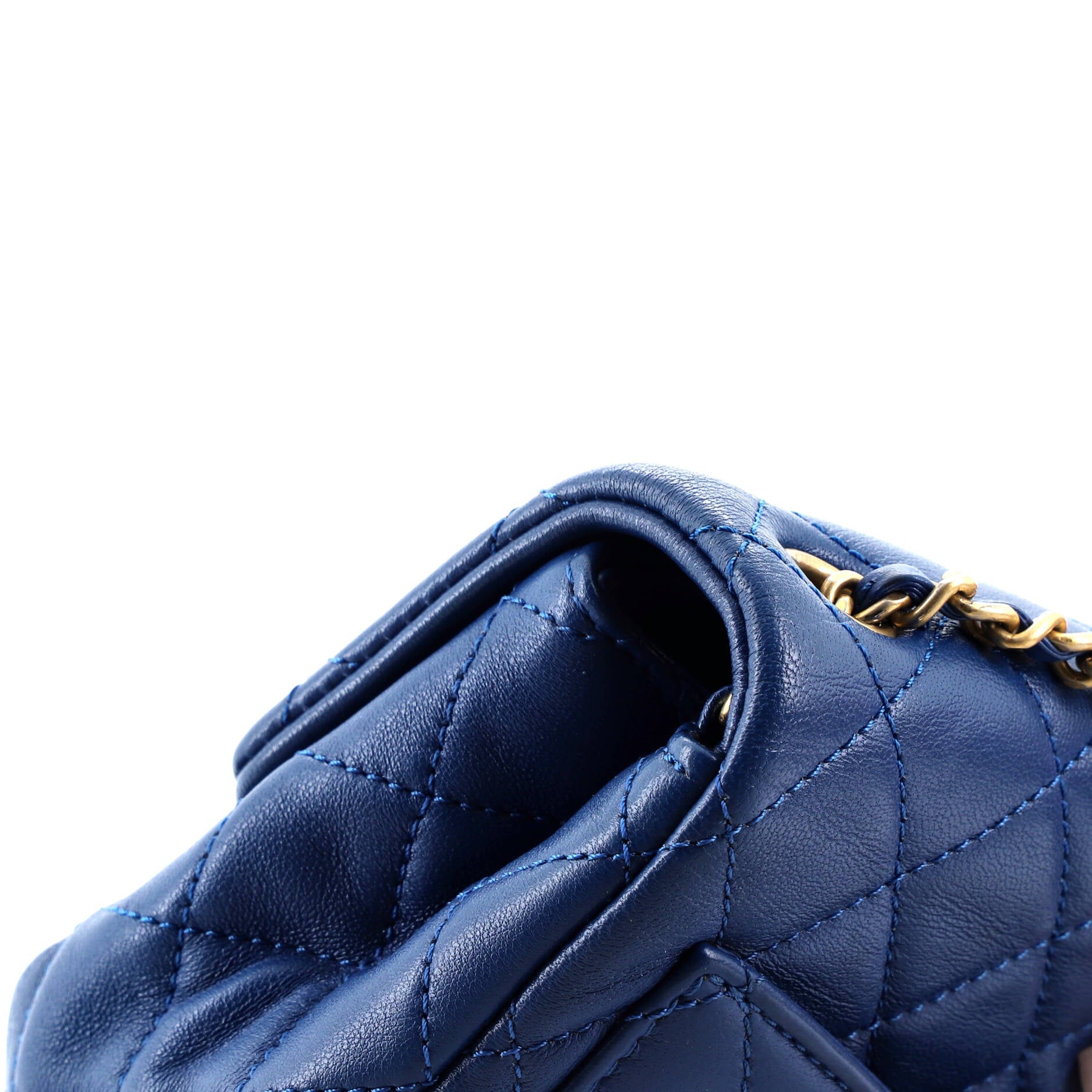 Pearl Crush Square Flap Bag Quilted Lambskin Mini