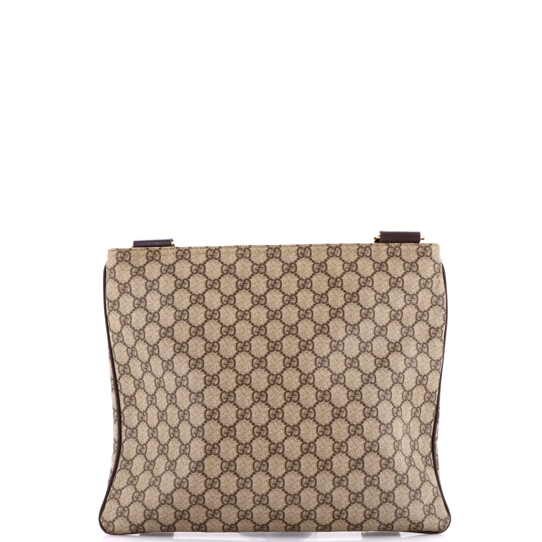 Zip Top Messenger Bag GG Coated Canvas Large