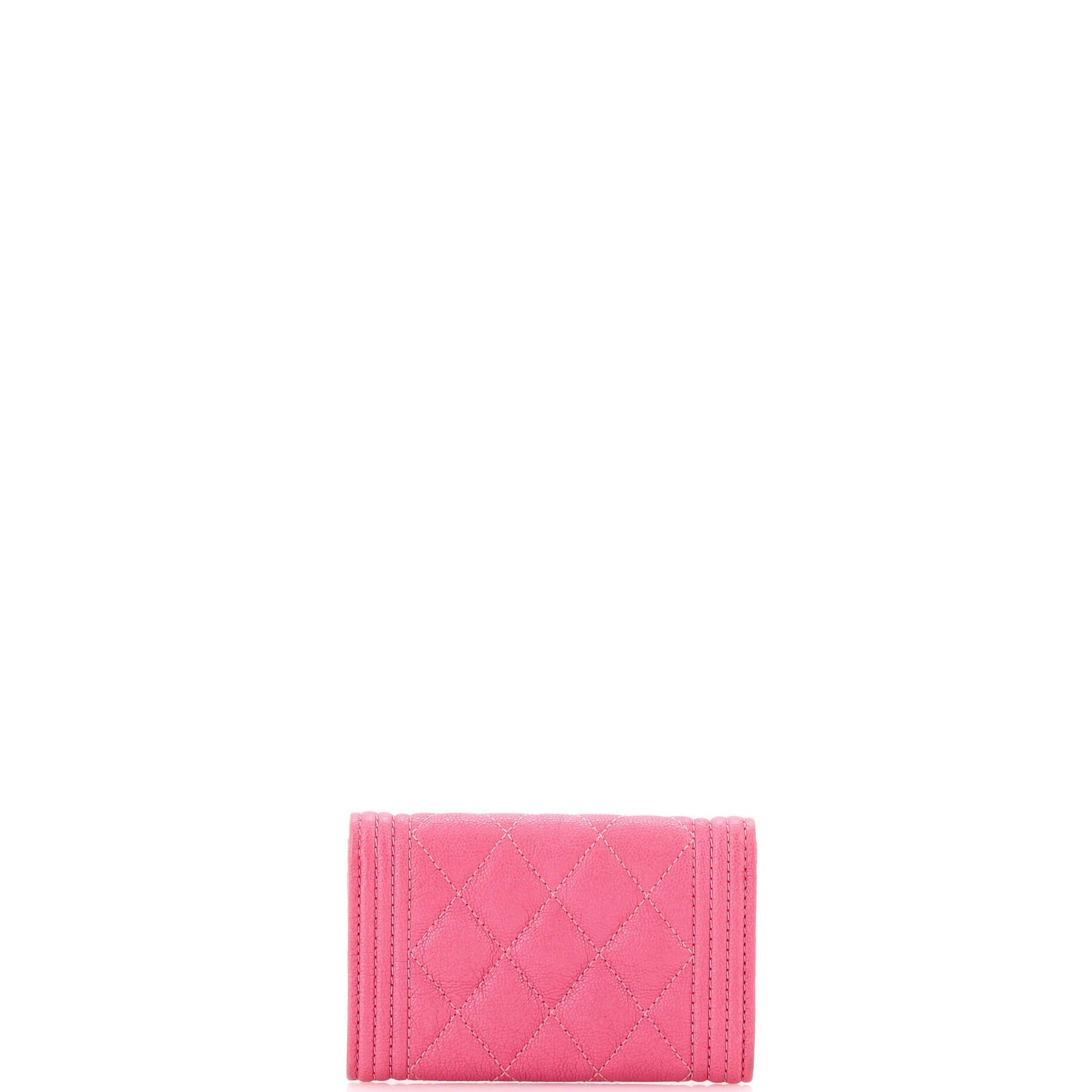 Boy Flap Card Case Quilted Caviar