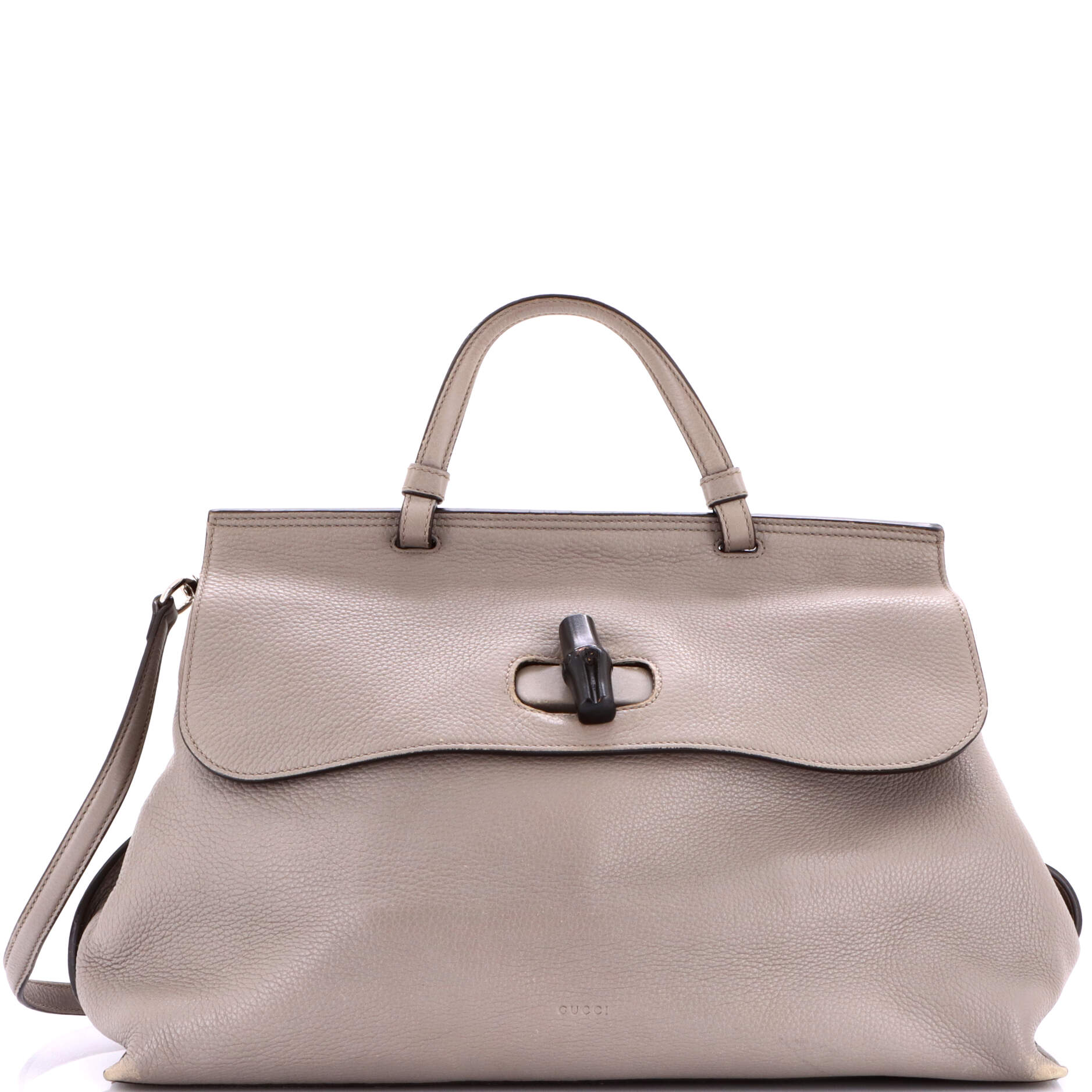 Bamboo Daily Top Handle Bag Leather Large