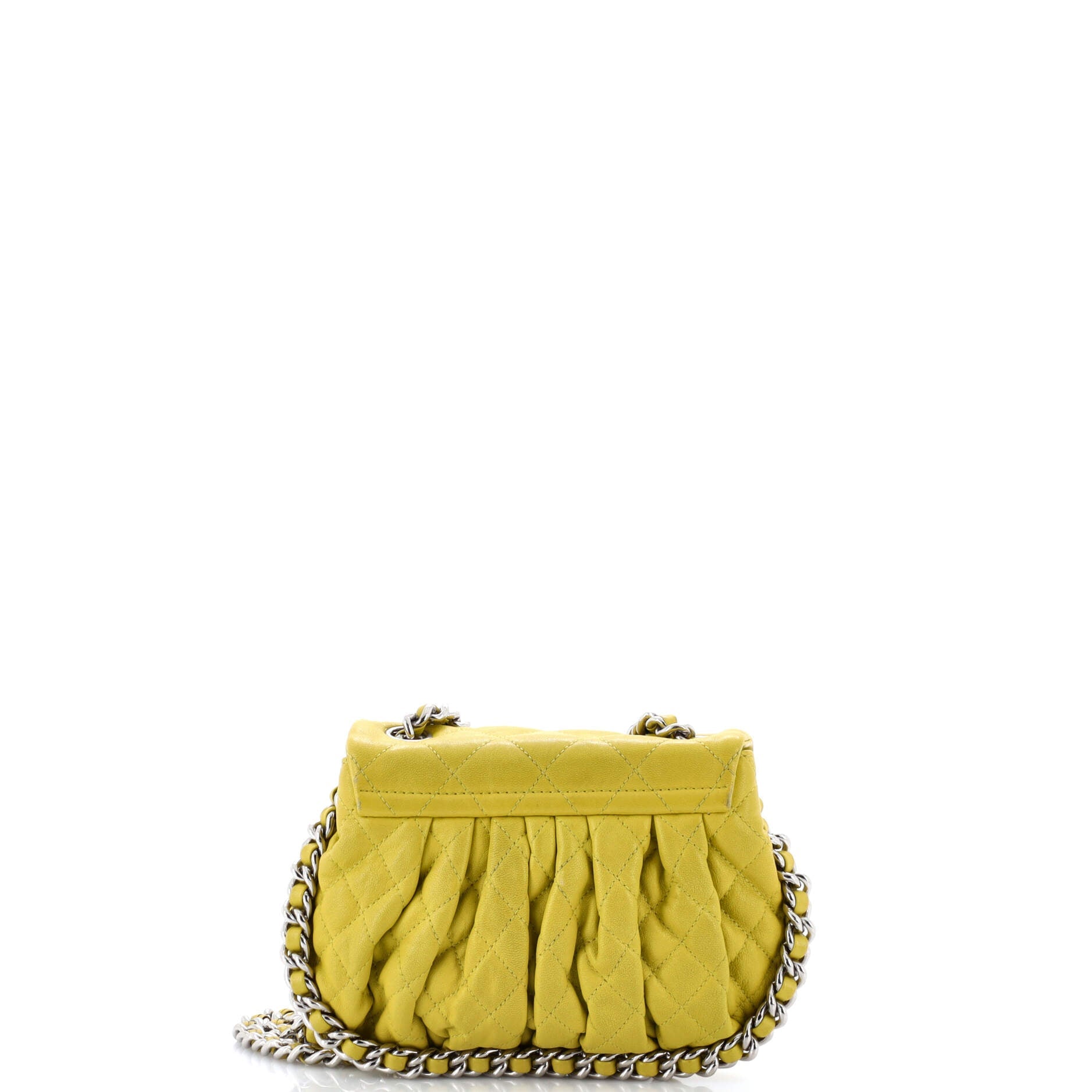 Chain Around Flap Bag Quilted Leather Small