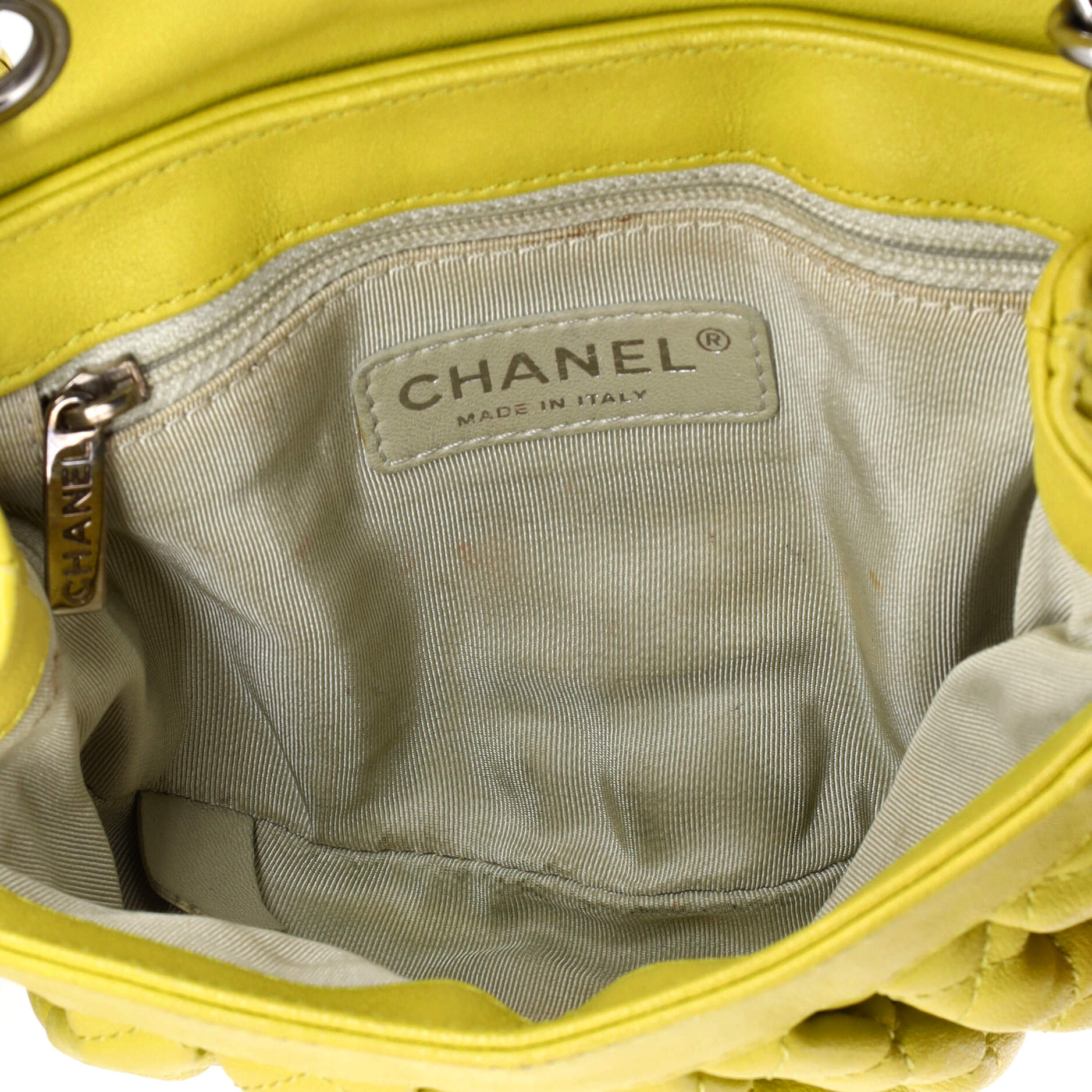 Chain Around Flap Bag Quilted Leather Small