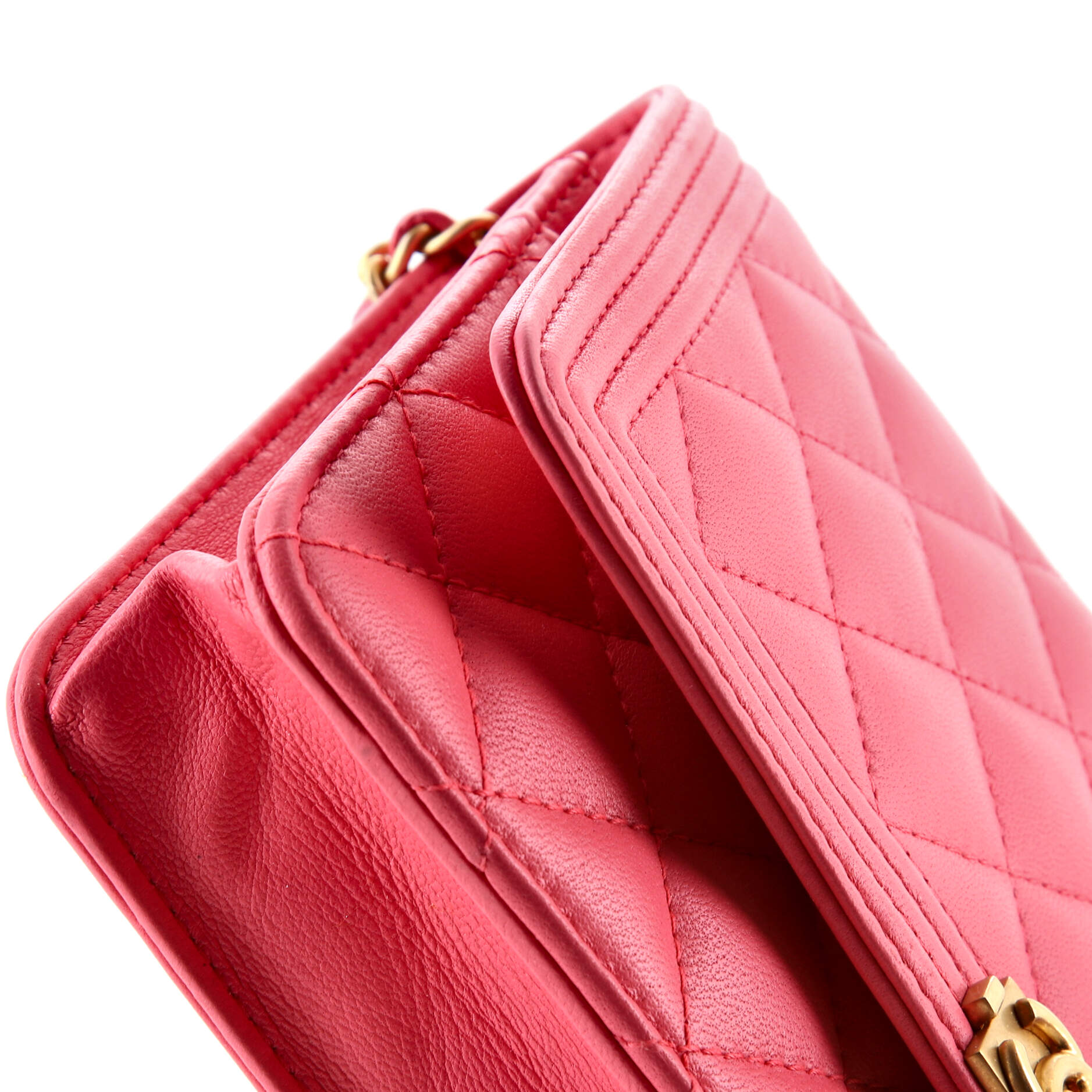 Boy Wallet on Chain Quilted Lambskin