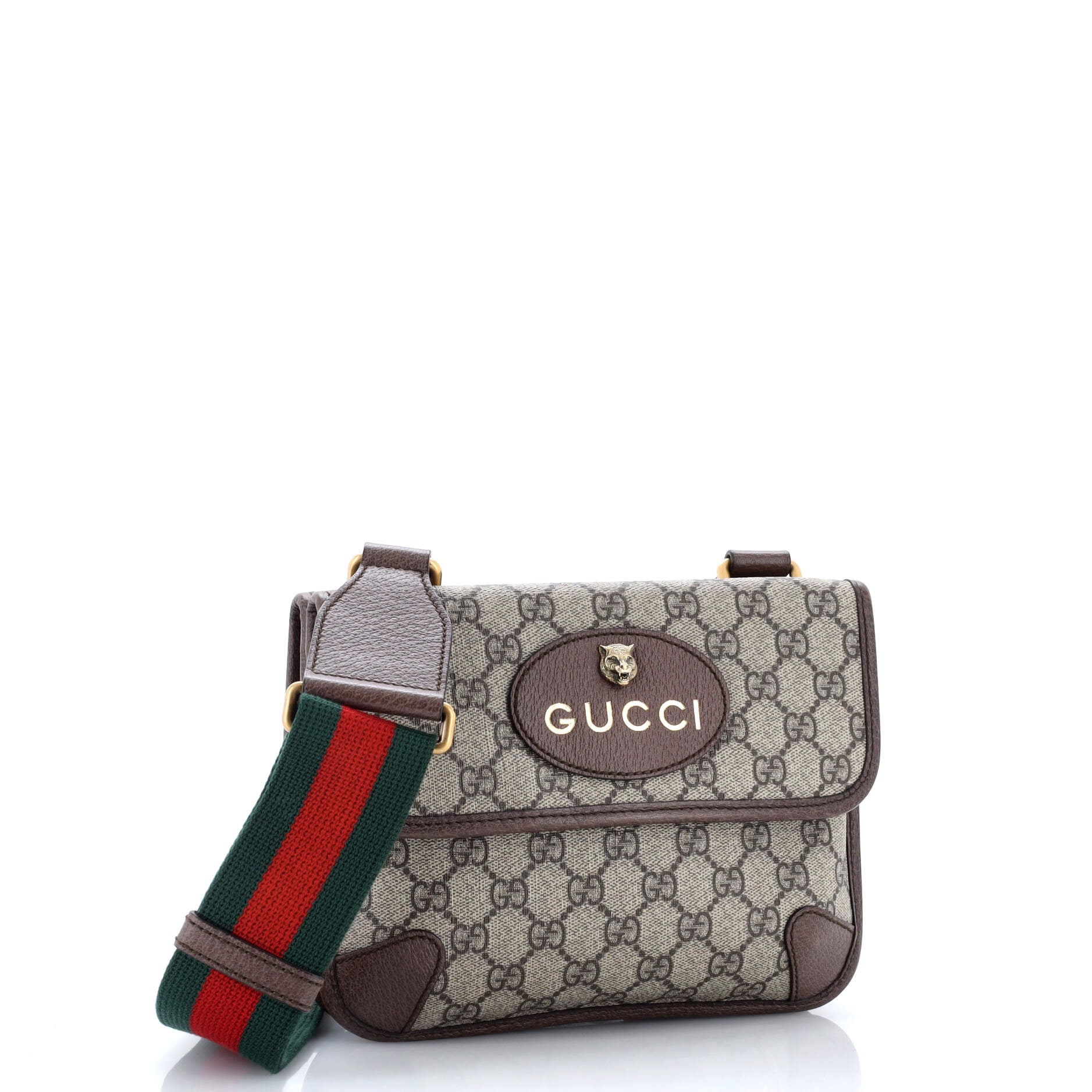 Neo Vintage Flap Messenger GG Coated Canvas Small