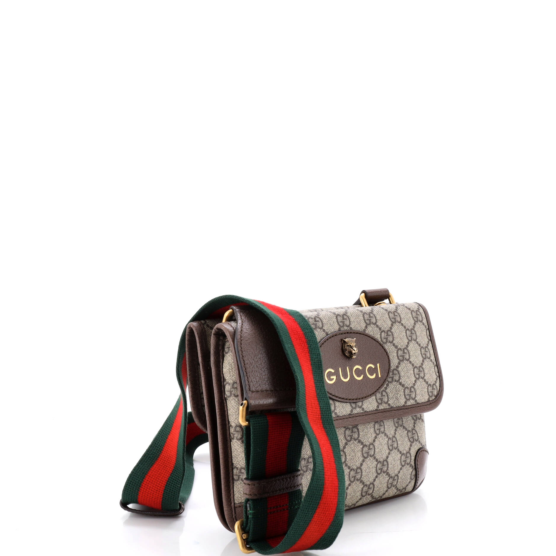Neo Vintage Flap Messenger GG Coated Canvas Small