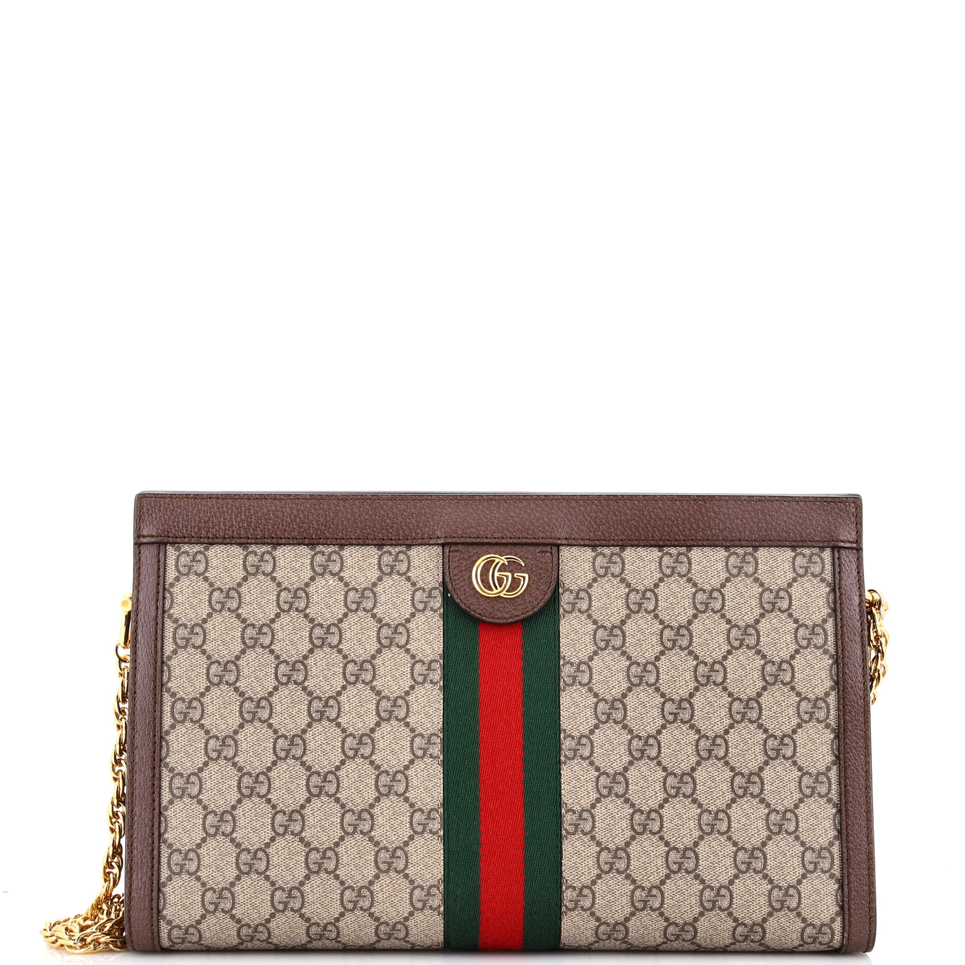 Ophidia Chain Shoulder Bag GG Coated Canvas Medium
