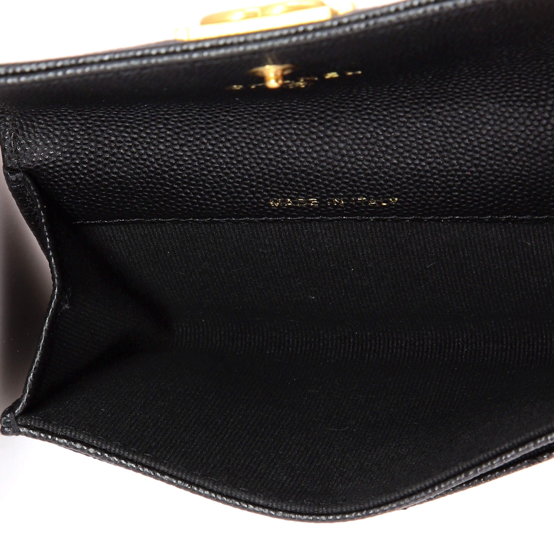 Boy Flap Card Case Quilted Caviar