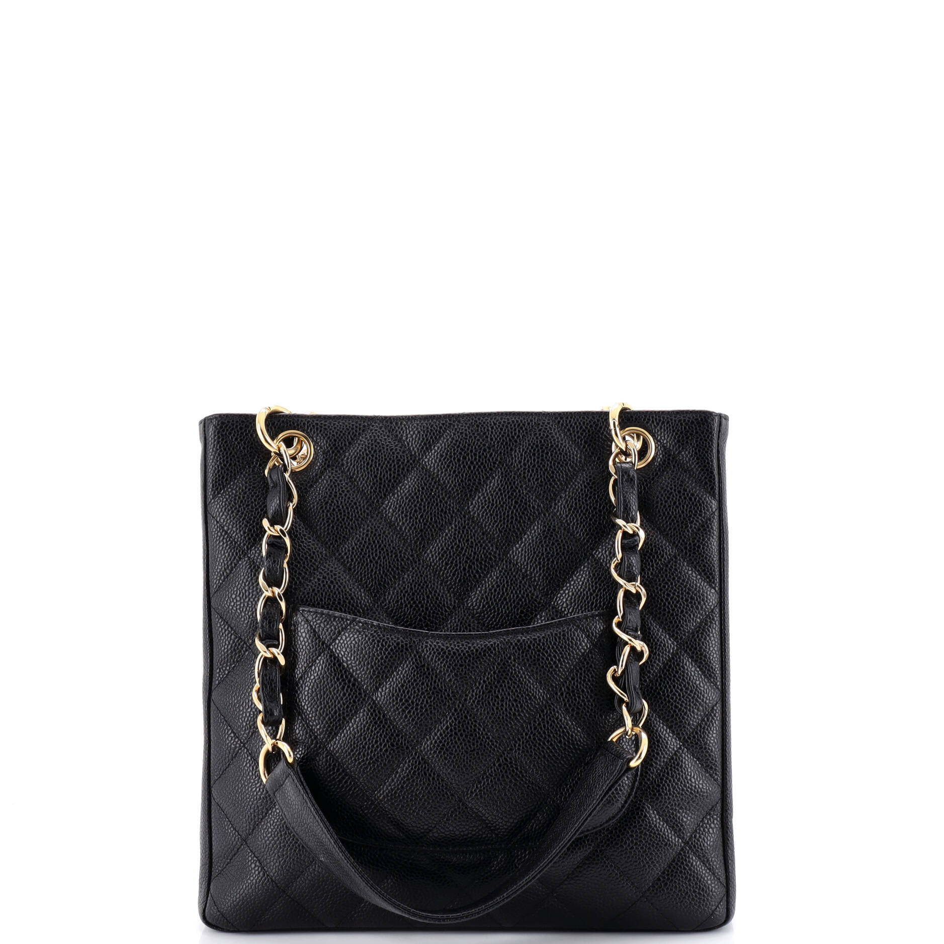 Petite Shopping Tote Quilted Caviar
