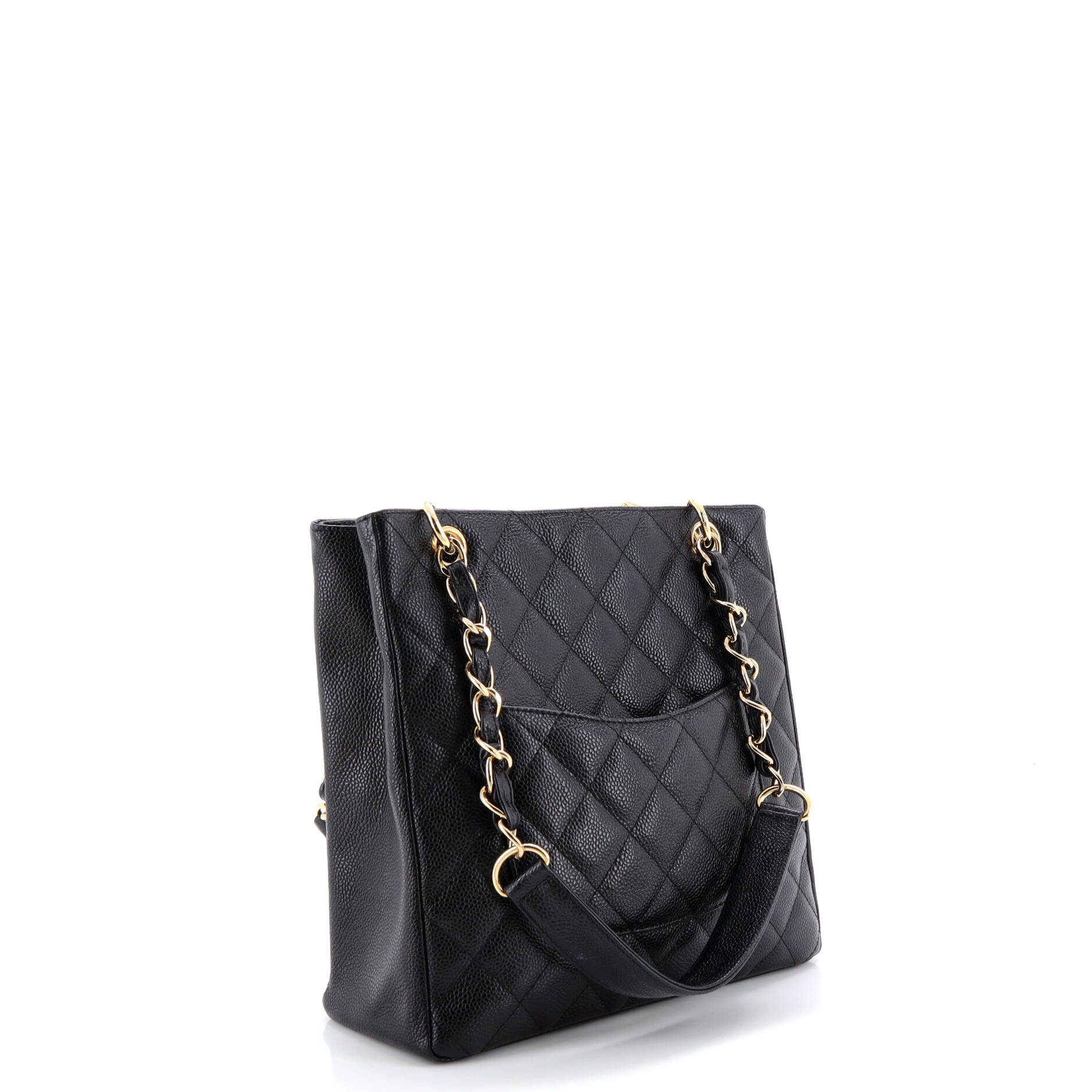 Petite Shopping Tote Quilted Caviar