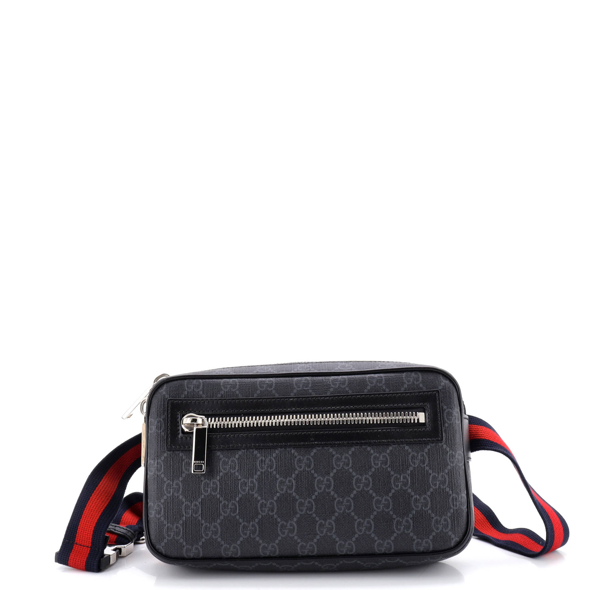 Web Zip Belt Bag GG Coated Canvas Small