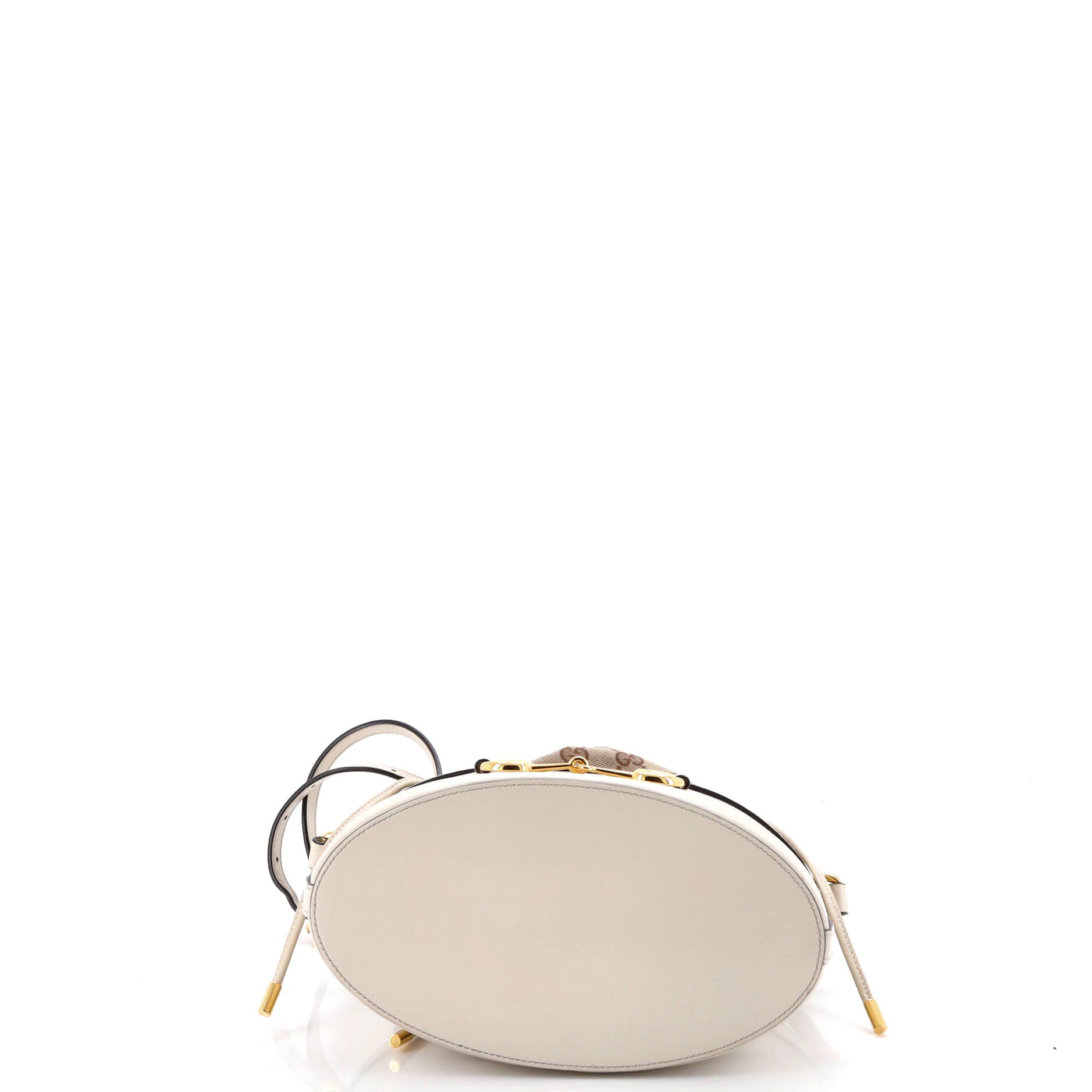 Horsebit 1955 Bucket Crossbody Bag Leather and GG Canvas Small