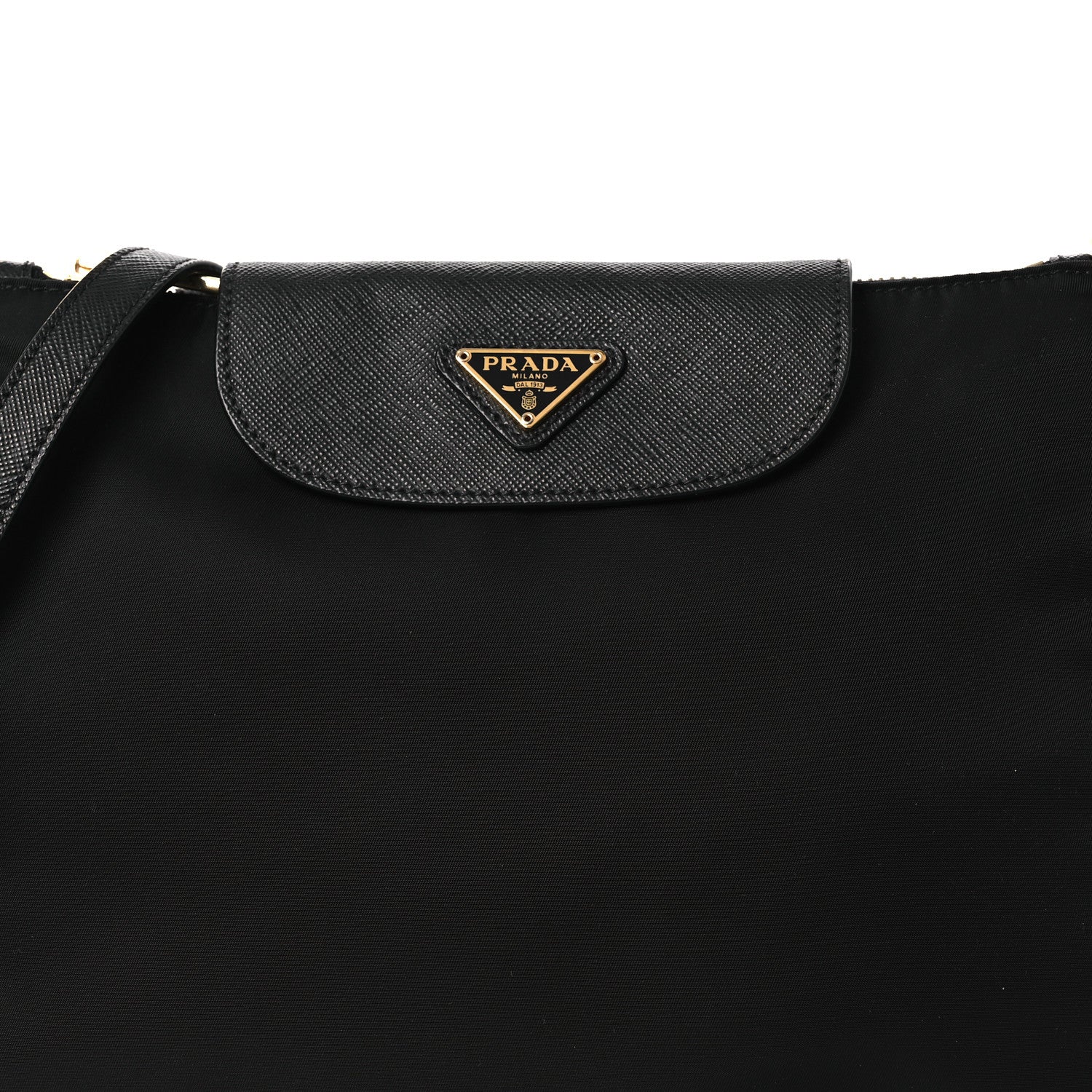 Tessuto Nylon Saffiano Crossbody Bag Black