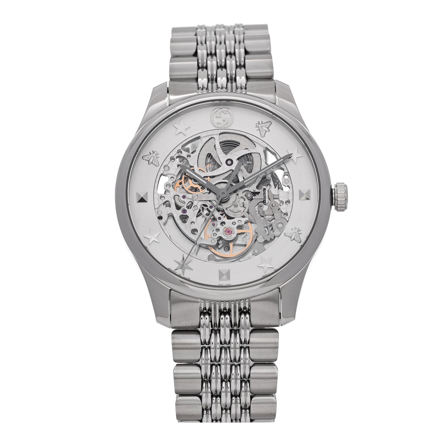 Stainless Steel 40mm G-Timeless Skeleton Charm Automatic Watch
